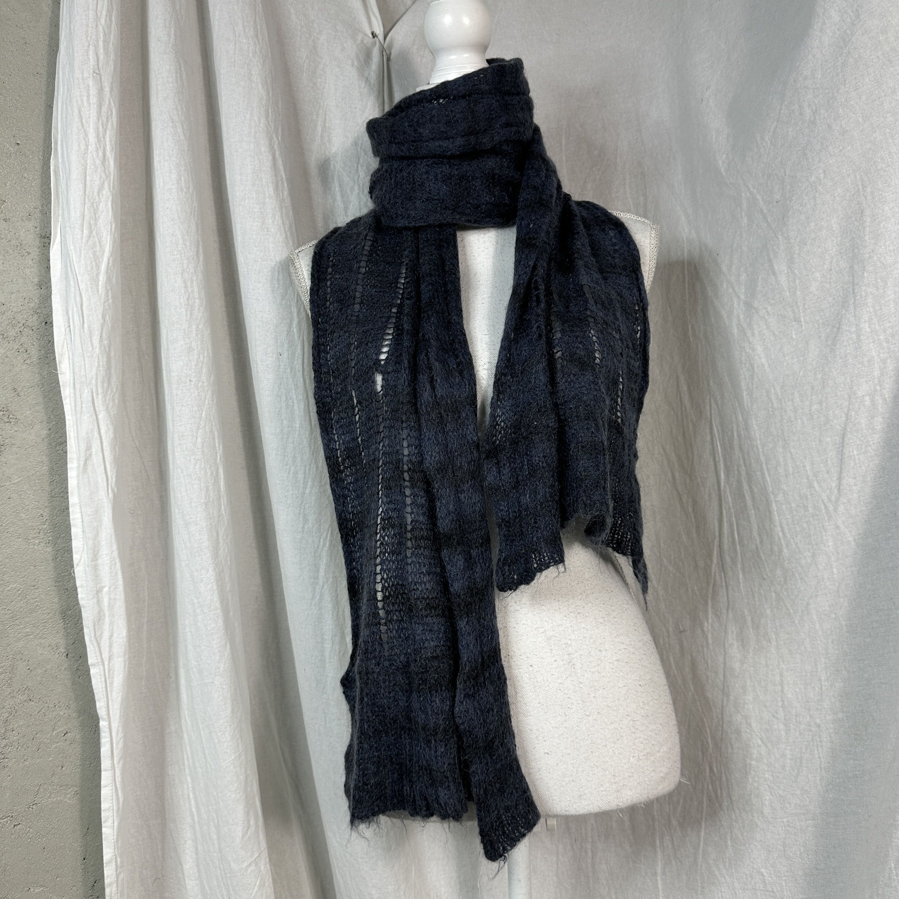 Allsaints × Vintage Mohair Vintage Allsaints Avant-Garde scarf Size ONE SIZE - 2 Thumbnail