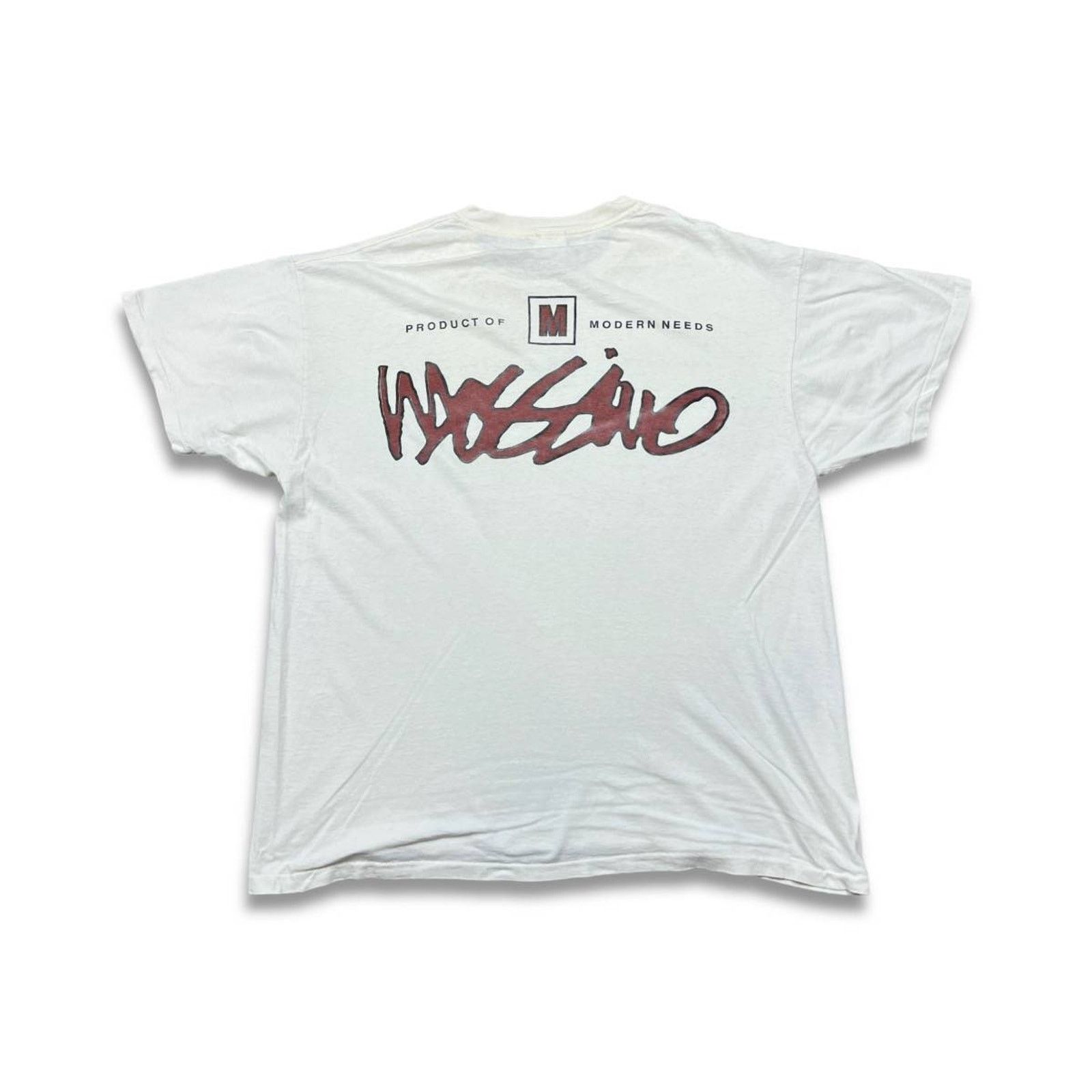 Mossimo × Vintage Vintage 90s Mossimo T Shirt Product Modern Needs Graphic Tee Size US XL / EU 56 / 4 - 4 Thumbnail