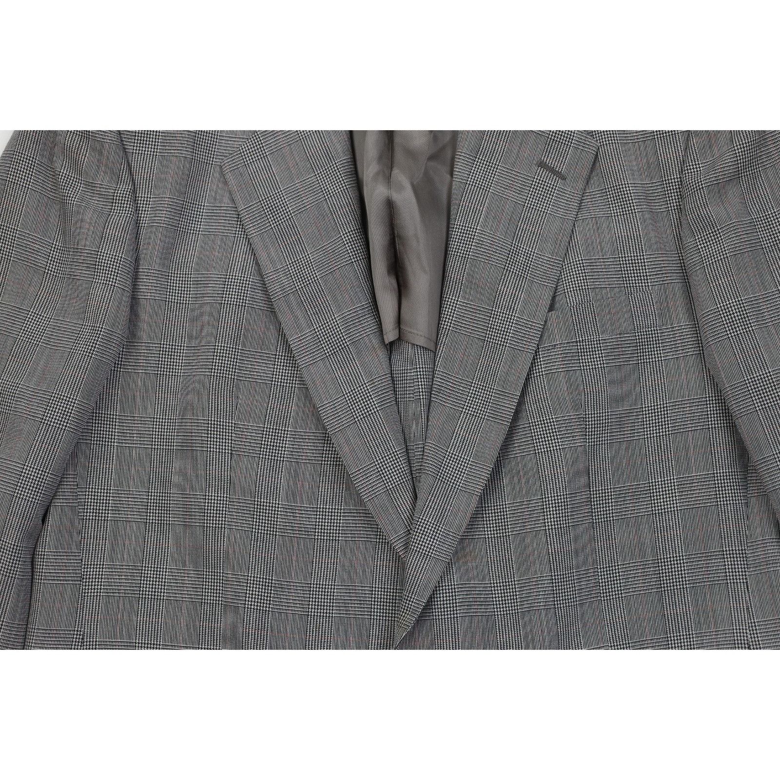 Vintage Vintage 70s Palm Beach 2 Piece Wool Suit Wedding Houndstooth Size 44L - 4 Thumbnail