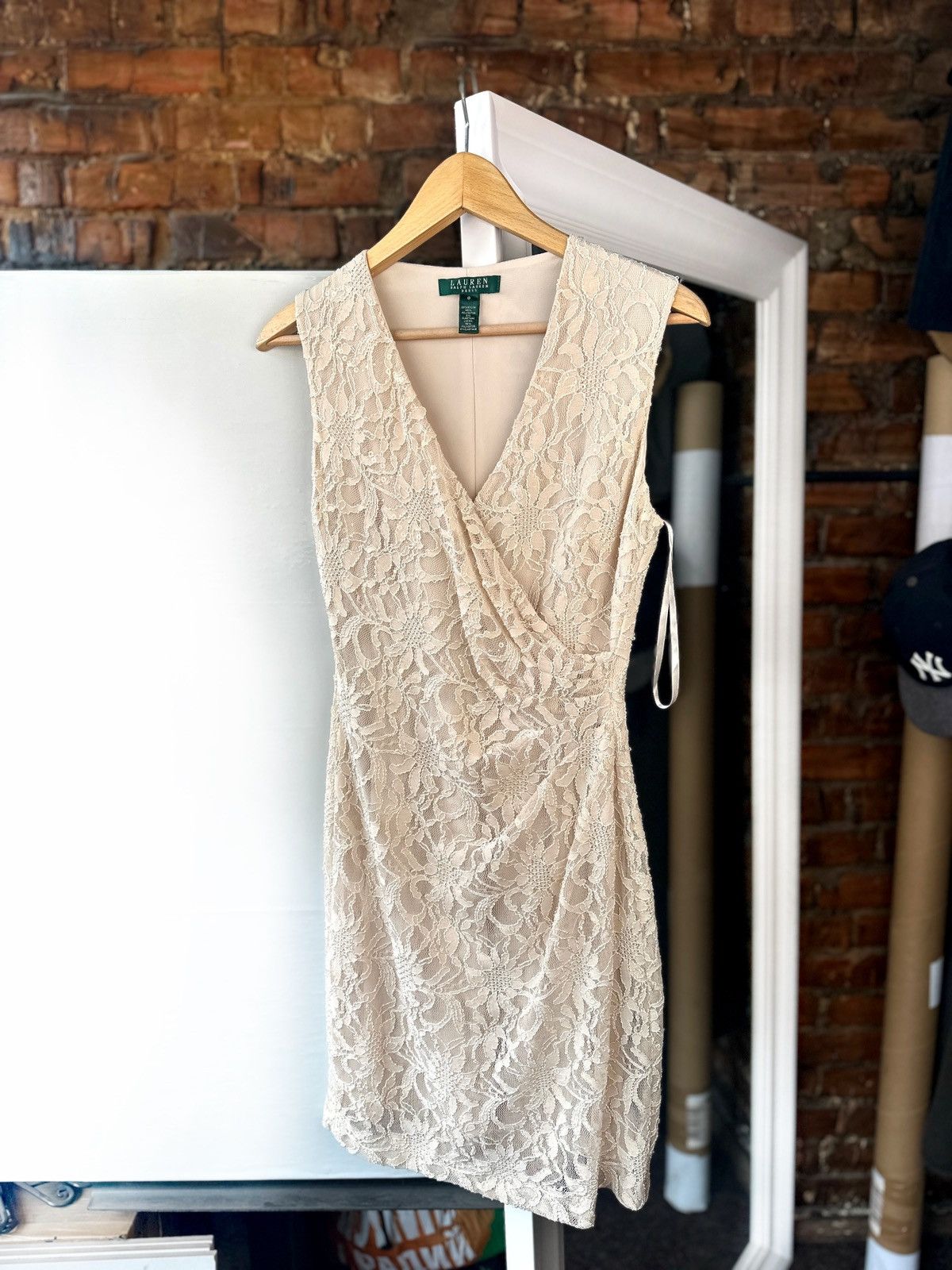 Women’s Cocktail Dress Ralph Lauren Mini Beige Size: 0 (S)