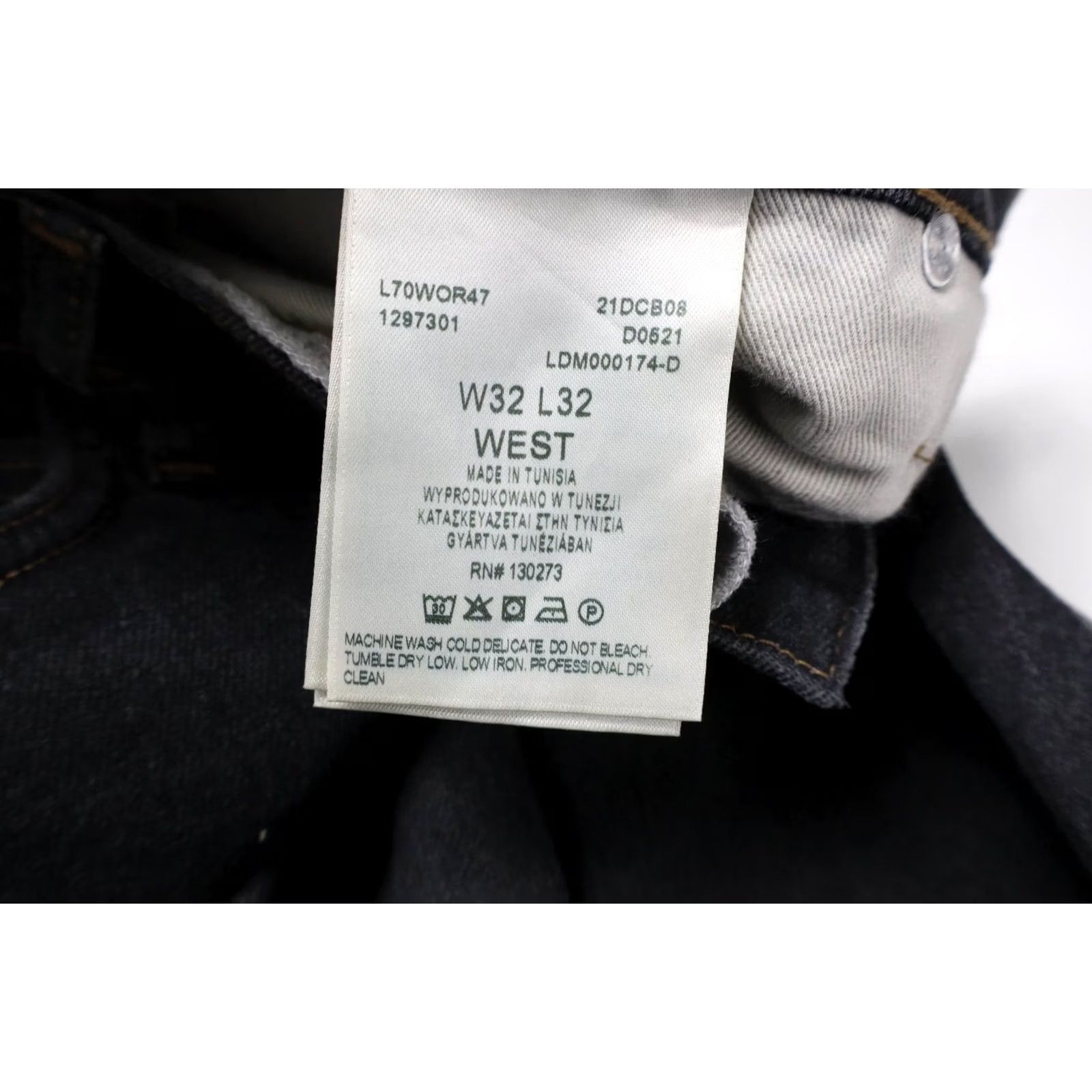 Lee Lee West Jeans Men's W32/L32 Straight Leg Zip Fly Stretch Black Size US 32 / EU 48 - 6 Thumbnail