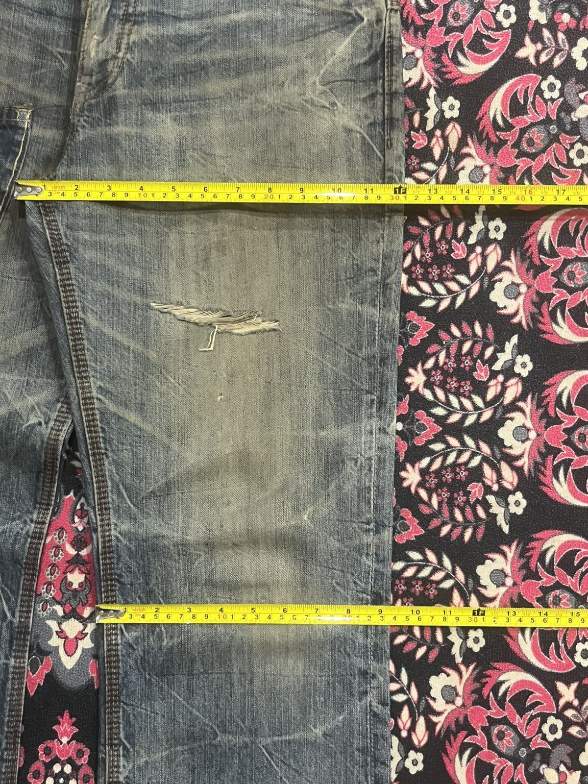 Le Grande Bleu (L.G.B.) Vintage Japan Daily Topics Double Waist Whisker Rusty Jeans Size US 34 / EU 50 - 13 Thumbnail