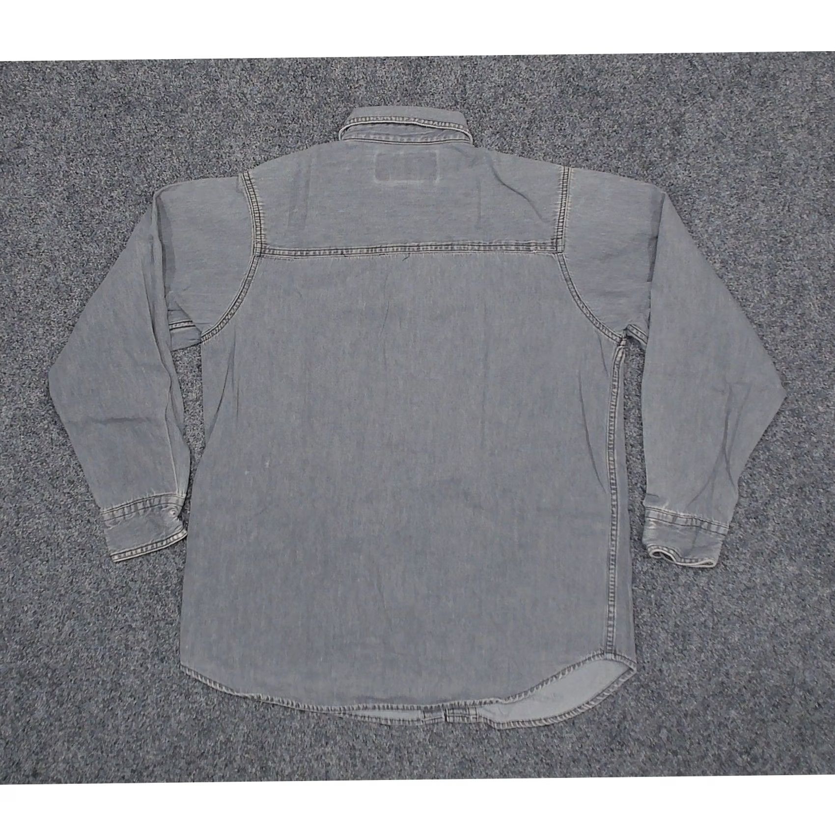 Harley Davidson VINTAGE Harley Davidson Womens Medium Button Up Shirt Gray Y2K Oversized Embroidered Size M / US 6-8 / IT 42-44 - 4 Thumbnail