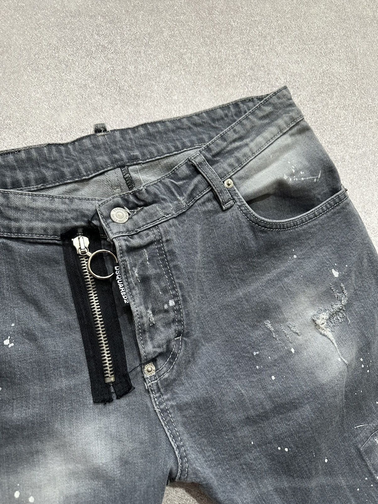 Dsquared2 Dsquared2 Luxury Gray Wash Denim Distressed Style Slim Jeans Size US 30 / EU 46 - 4 Thumbnail
