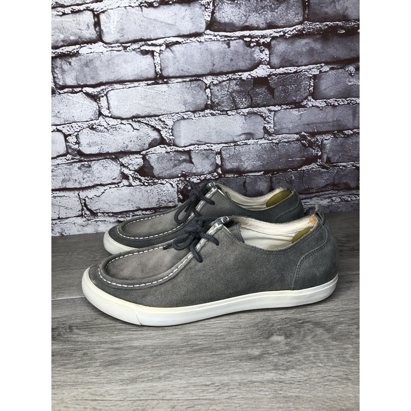 Cole Haan Cole Haan Air Berge Gray Suede Moc Toe Lace Up Sneaker Shoes Size US 10 / EU 43 - 22 Thumbnail