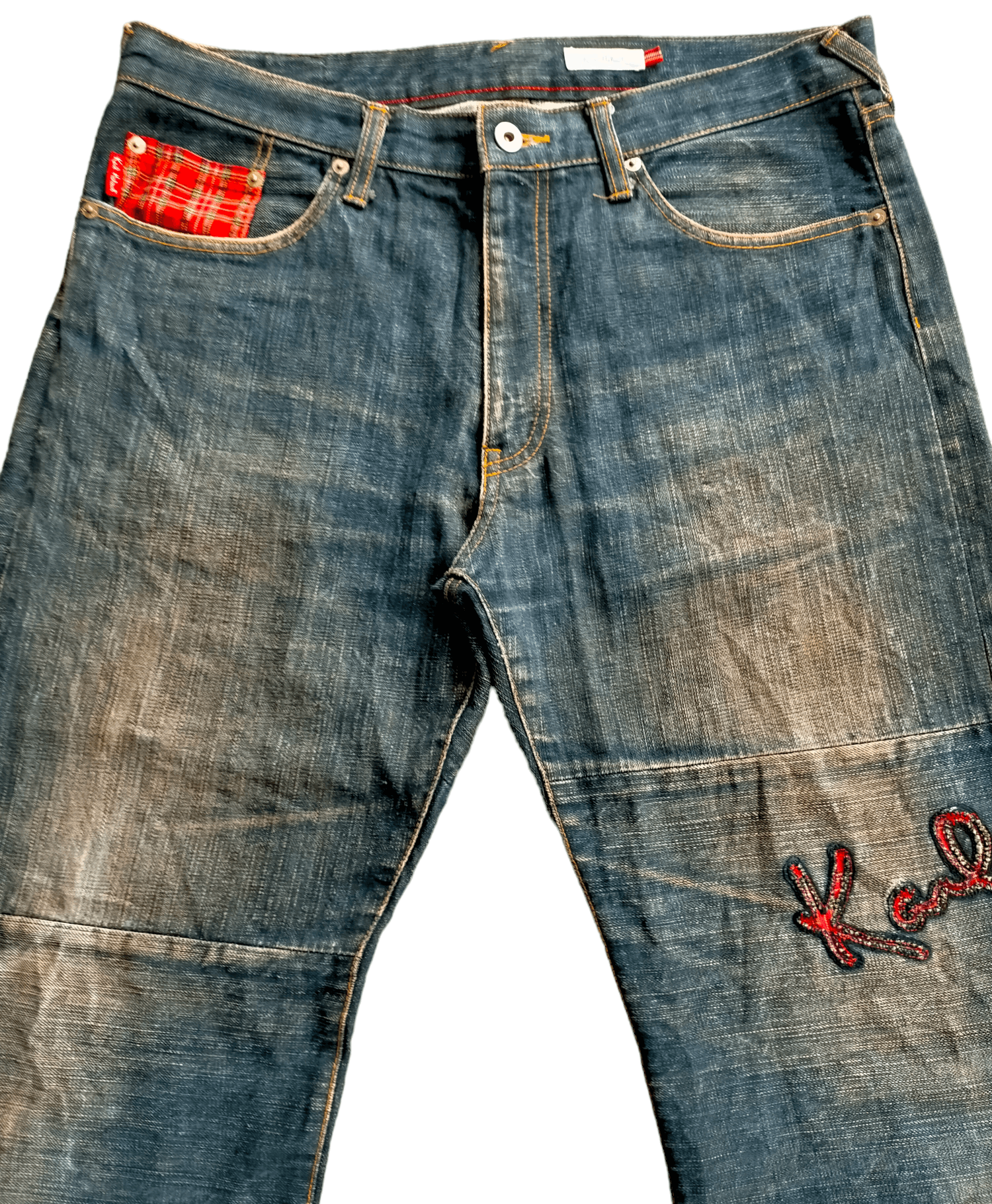 Japanese Brand Karl Helmut Hagi Patchwork Jeans Size US 34 / EU 50 - 2 Thumbnail