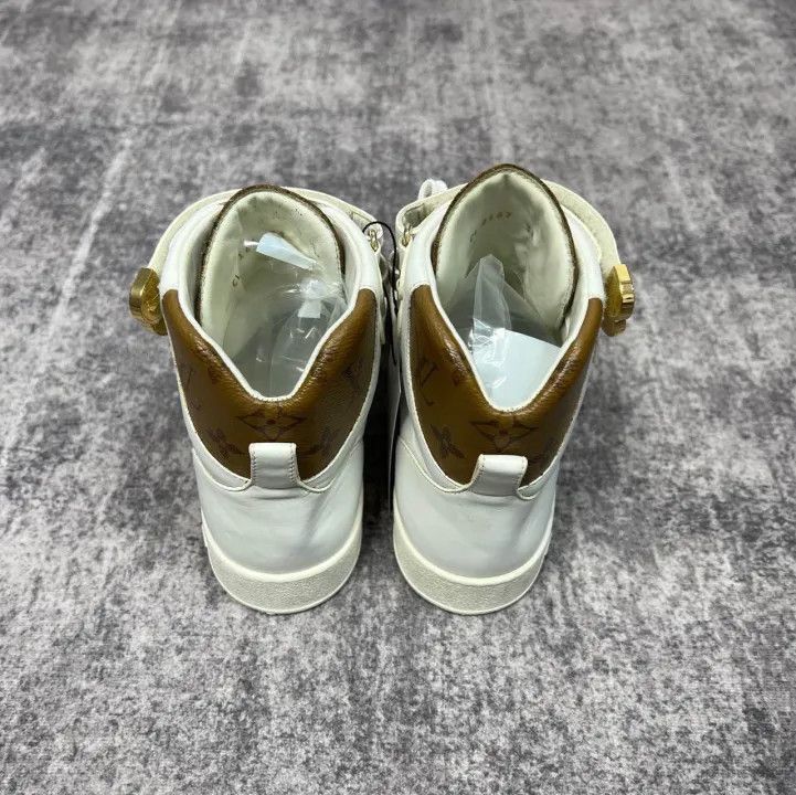 Louis Vuitton Louis Vuitton White High-Top Fashion Sneakers -2508 Size US 7.5 / EU 40-41 - 3 Thumbnail