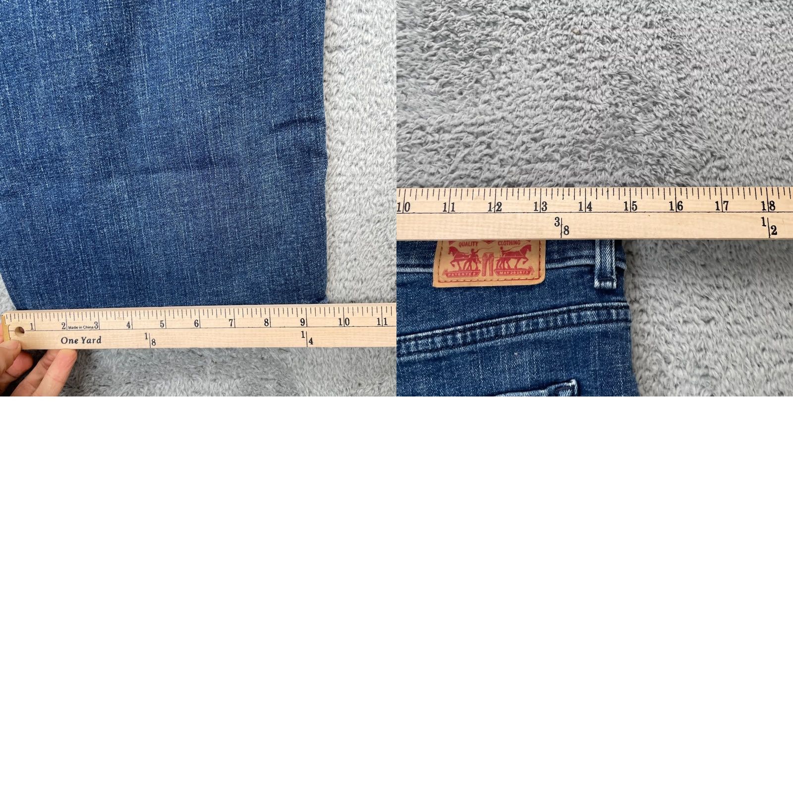 Levi's Levis Jeans Womens 6 Blue Cropped Wide-Leg Whiskered Denim Logo High Rise Cotton Jeans Size 28" / US 6 / IT 42 - 8 Thumbnail