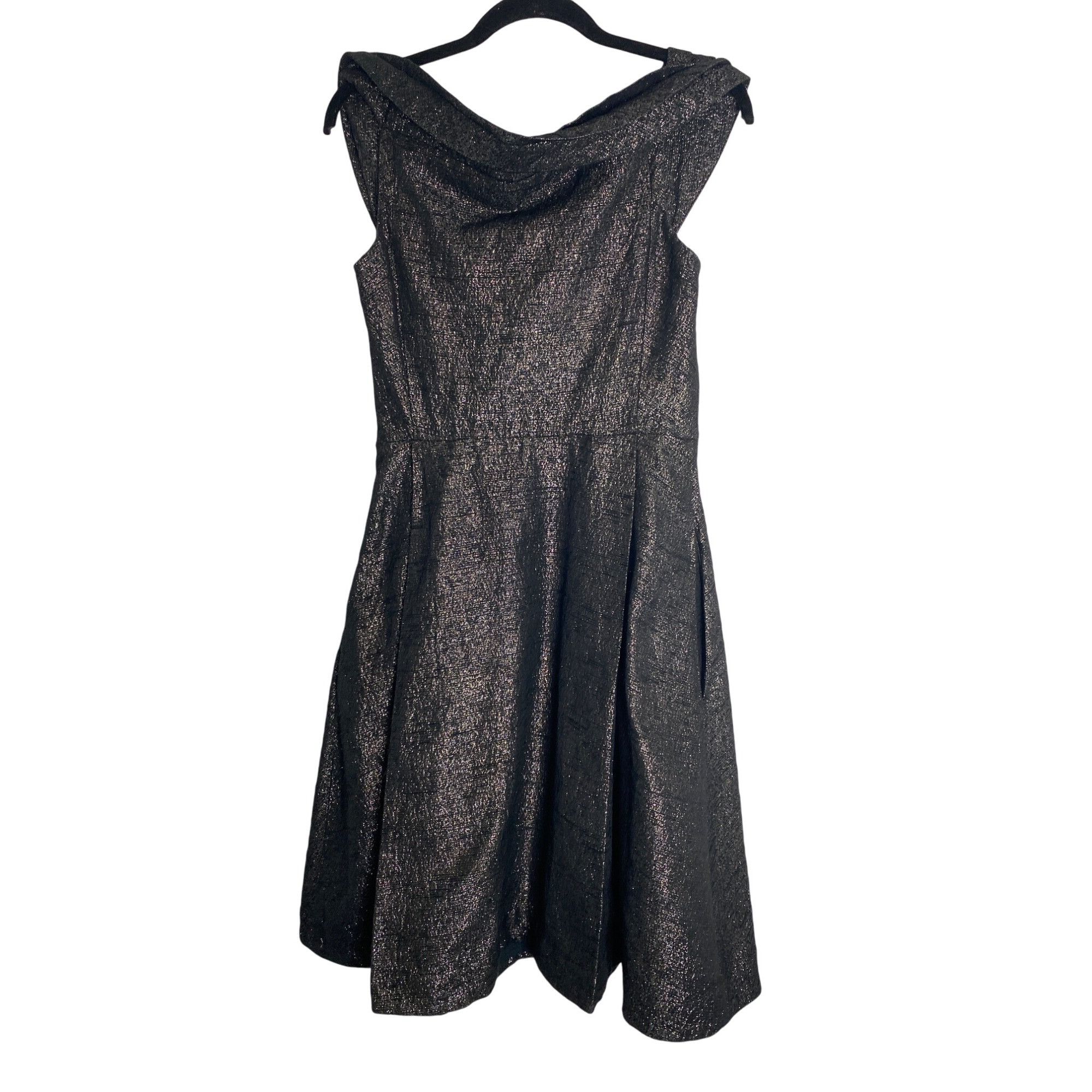 Other UK EMILY AND FINN WOMEN'S BLACK & SILVER METALLIC RETRO COCKTAI Size M / US 6-8 / IT 42-44 - 3 Thumbnail