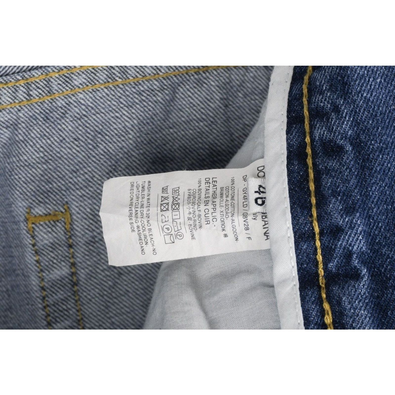 Dolce & Gabbana Dolce gabbana light blue printed ripped denim pants jeans Size US 30 / EU 46 - 12 Thumbnail