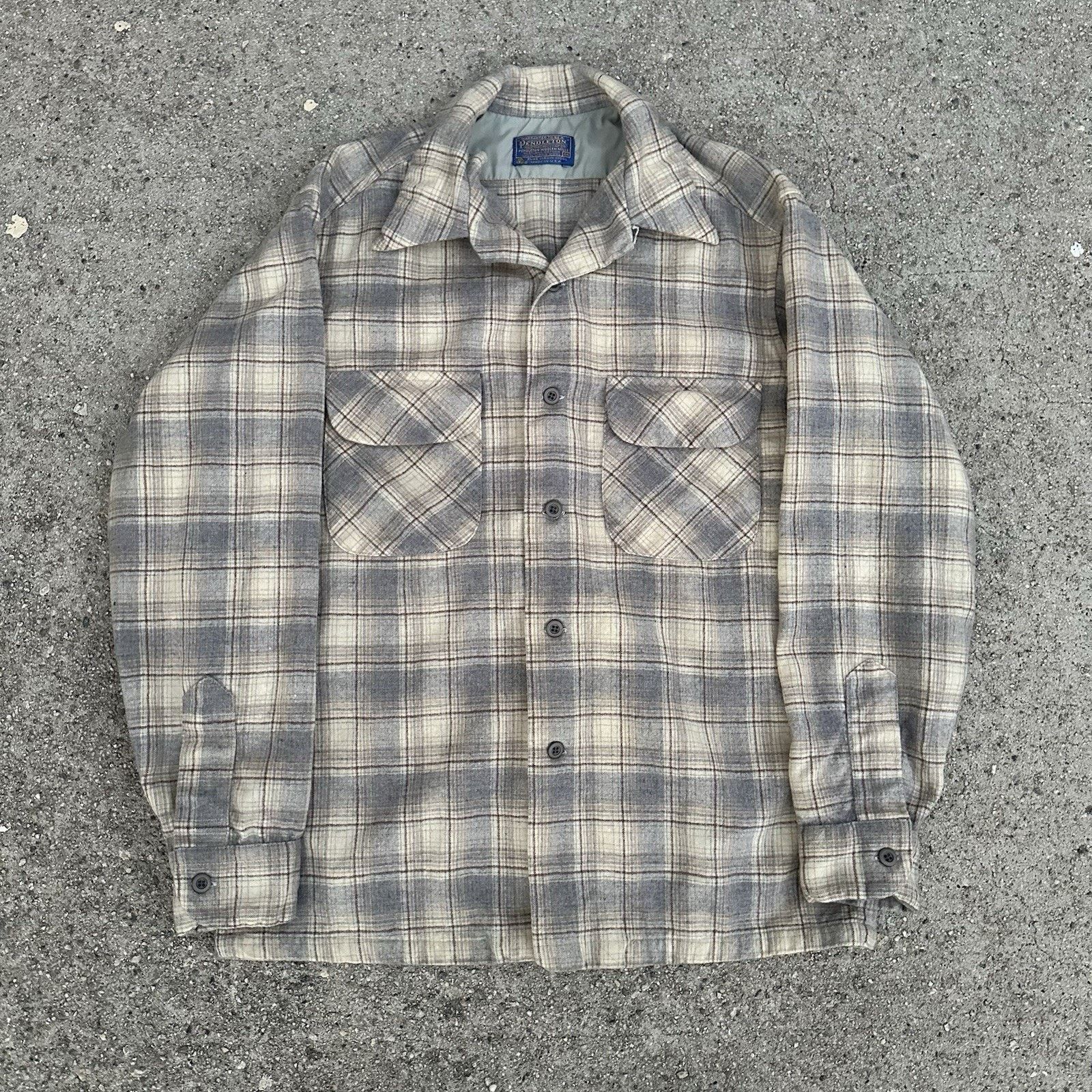 Pendleton × Vintage Vintage 60s Pendleton Plaid Wool Board Shirt Size US M / EU 48-50 / 2 - 1 Thumbnail