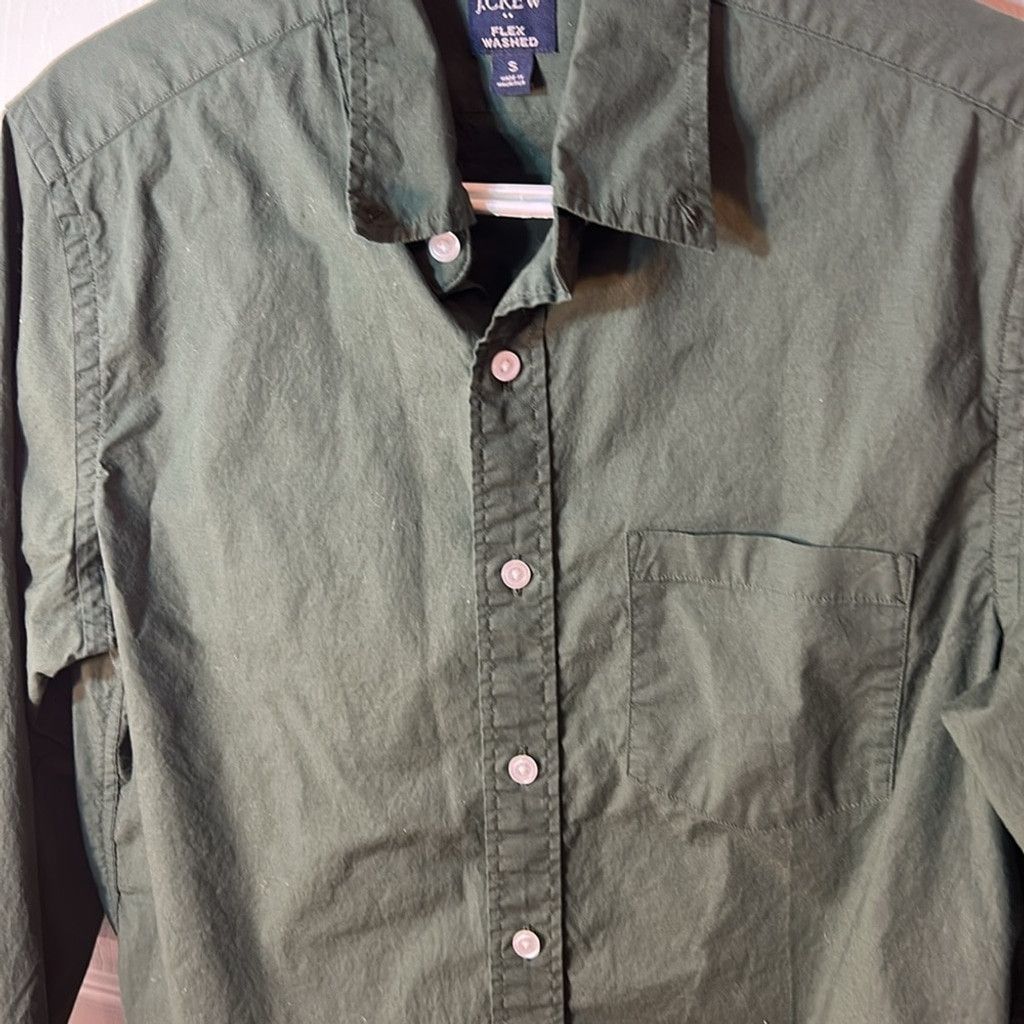 J.Crew J. Crew factory, Men's Green Shirt small classic flex washed Size US S / EU 44-46 / 1 - 4 Thumbnail