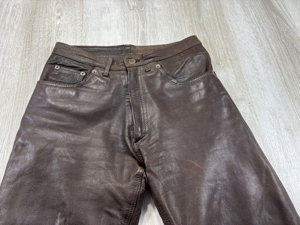 Genuine Leather × Leather × Vintage Womens biker motorcycle leather pants Apollo Size 29 Size 24" / US 00 / IT 34 - 5 Thumbnail