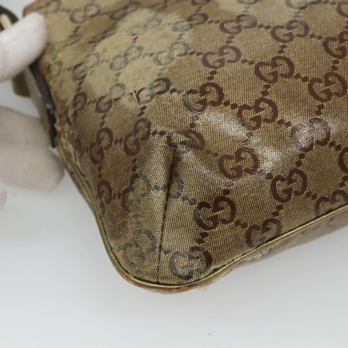 Gucci GUCCI GG Crystal Shoulder Bag Brown Gold Size ONE SIZE - 11 Thumbnail