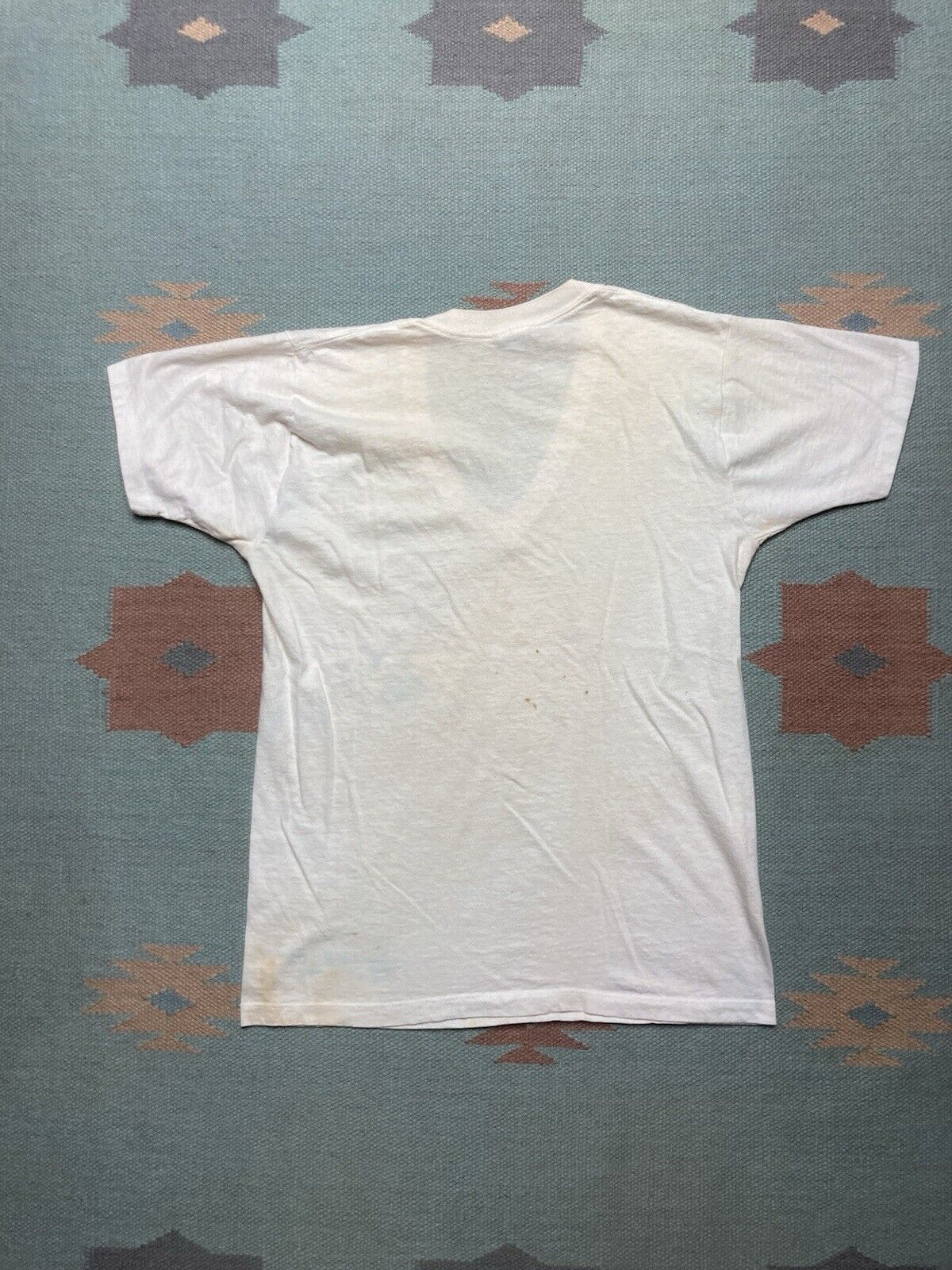 Vintage VTG 60s blank white t shirt v neck soft cotton grunge medium Size US M / EU 48-50 / 2 - 7 Thumbnail