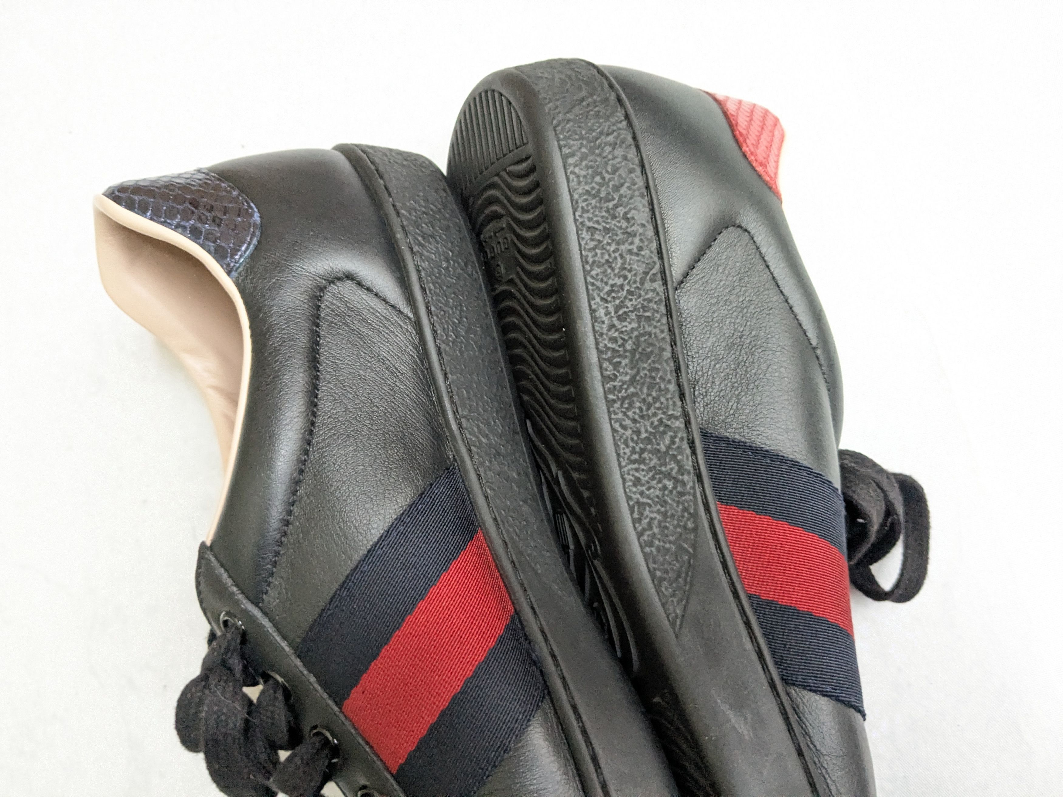 Gucci Gucci Ace Sneakers Black 9.5 Low Tops Leather Size US 9.5 / EU 42-43 - 10 Thumbnail