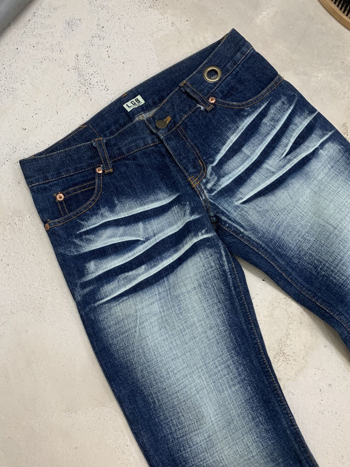 Le Grande Bleu (L.G.B.) Le Grand Bleu Flare Dark Denim Whisker Maniac Corp Size US 28 / EU 44 - 5 Thumbnail