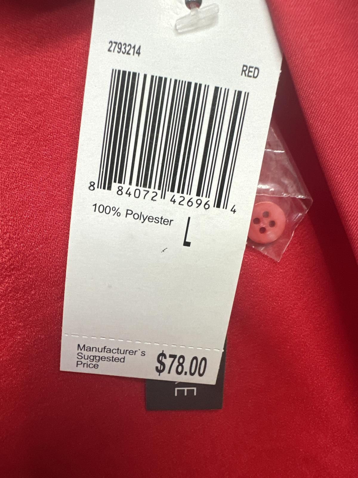 Other Chelsea & Theodore Large Red Long Sleeve Blouse Size L / US 10 / IT 46 - 3 Thumbnail