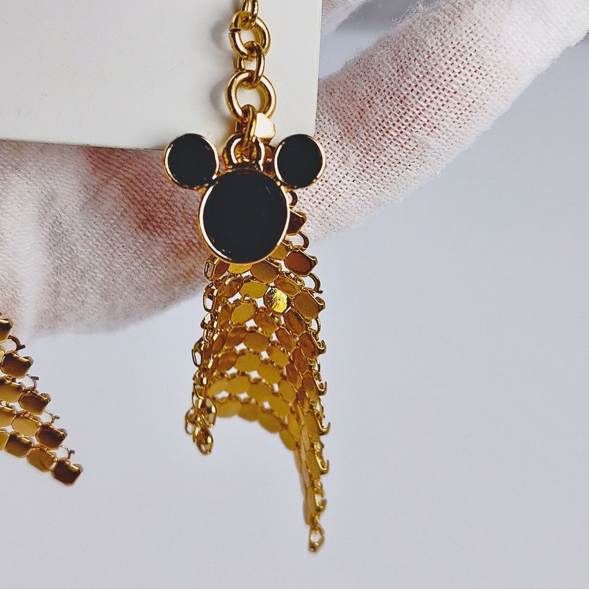 Disney Disney Mickey Mouse Dangle Earrings Black Gold Webbed NIP Size ONE SIZE - 5 Thumbnail