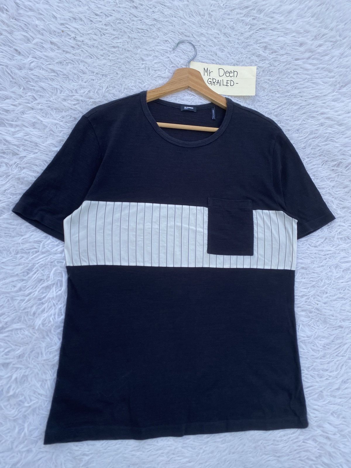 Jil Sander Rare Jil Sander Stripes Pocket Tshirt Size US M / EU 48-50 / 2 - 2 Thumbnail