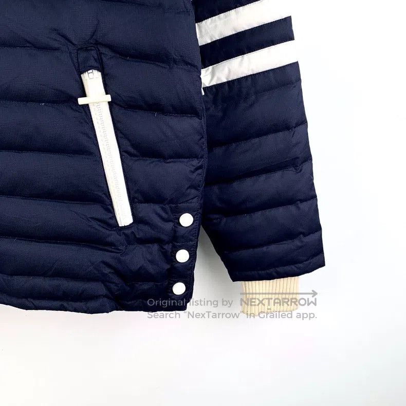 Thom Browne Thom Browne Classic dark blue four-row hooded zipper long- Size US L / EU 52-54 / 3 - 5 Thumbnail