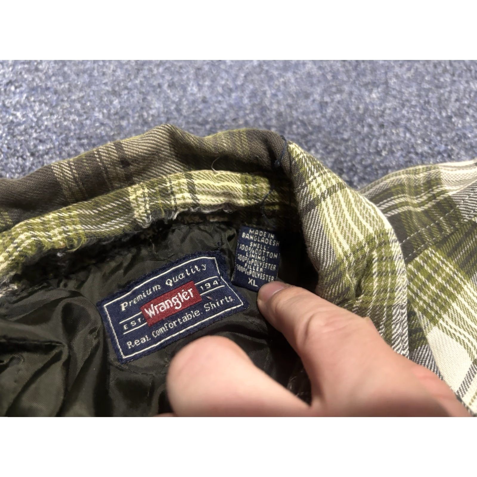 Wrangler VINTAGE Wrangler Men's XL Plaid Quilt Lined Shacket Button-Up J6 Shacket Size US XL / EU 56 / 4 - 2 Thumbnail