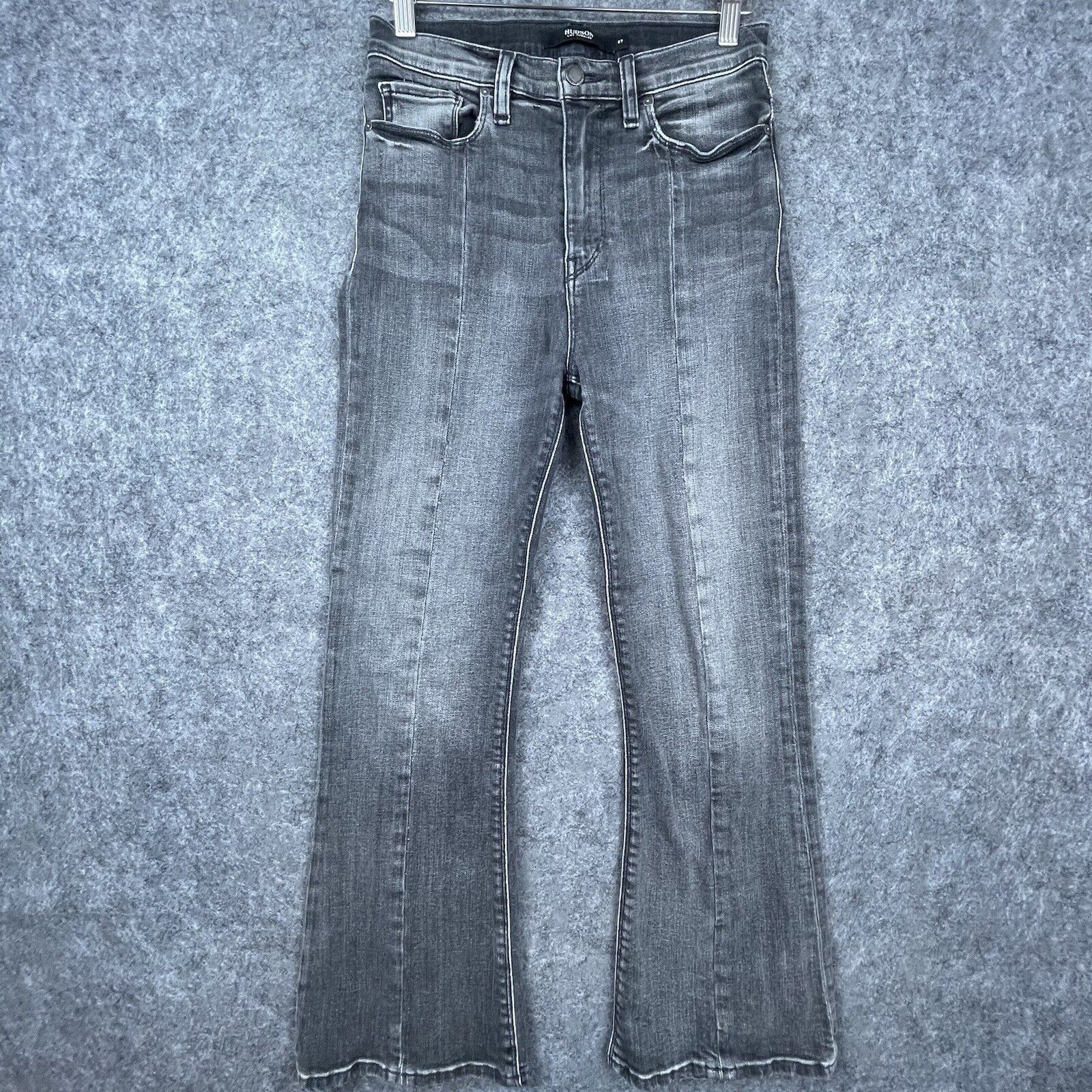 Hudson Hudson Jeans Womens 27 Grey Holly Flare Slit Ankle Rocker Size 27" / US 4 / IT 40 - 2 Thumbnail