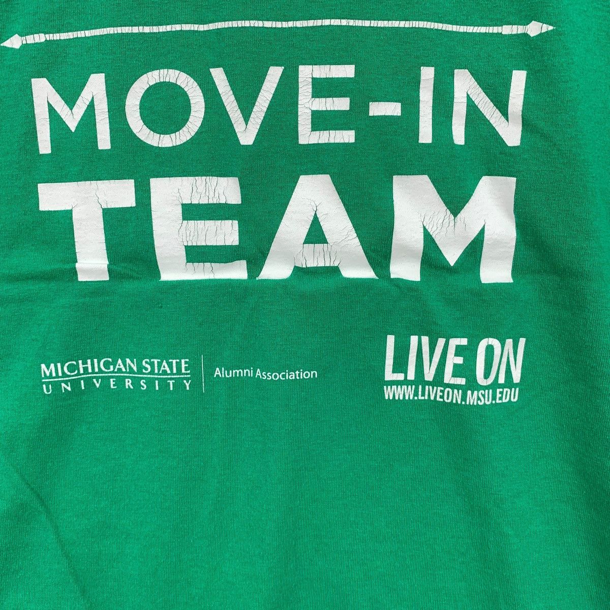 Vintage Vintage MICHIGAN STATE UNIVERSITY Move-In Team Tee Shirt Top Size L / US 10 / IT 46 - 9 Thumbnail