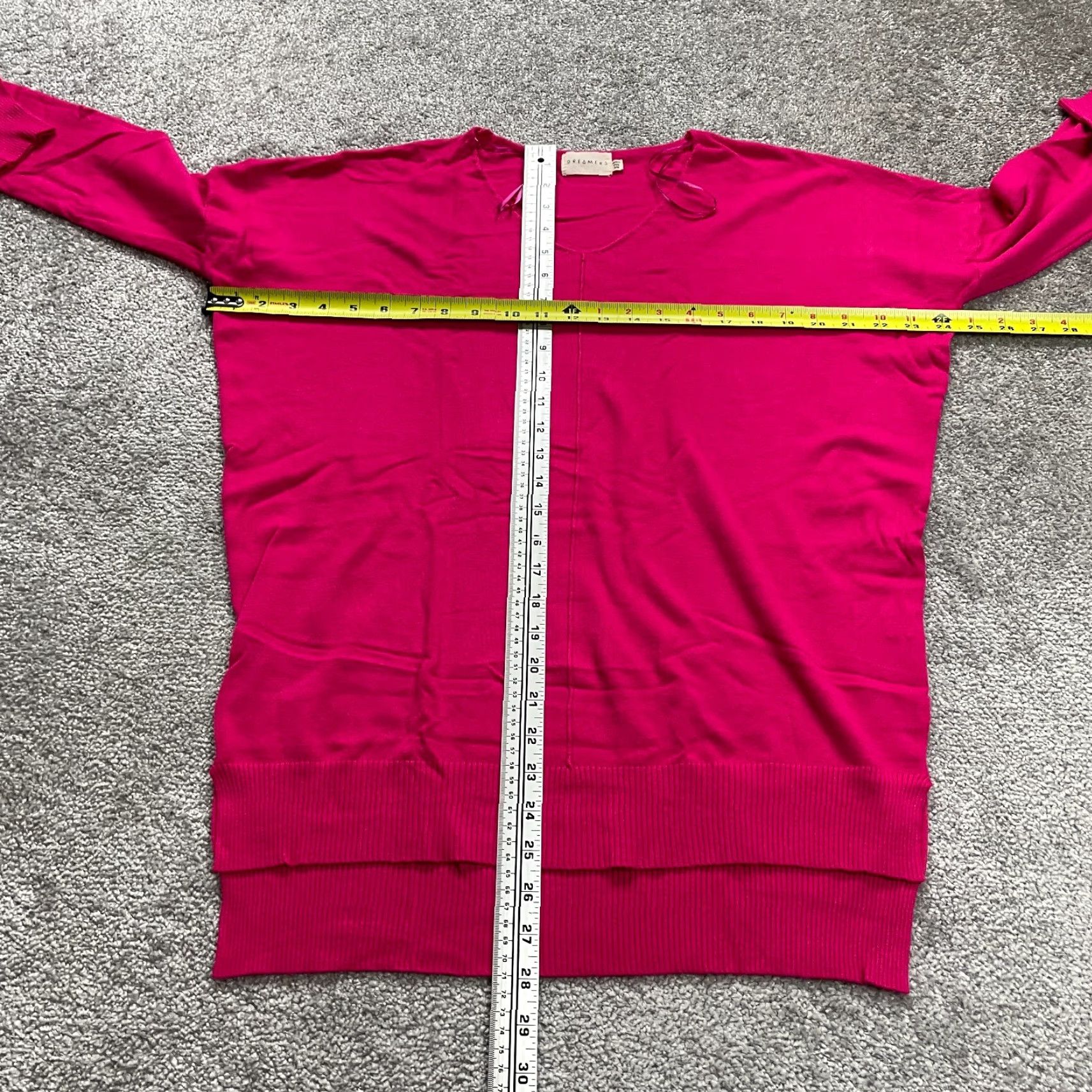Pinko Dreamers Pullover Sweater Womens S/M Pink V-Neck Knit Long Sleeve Size S / US 4 / IT 40 - 4 Thumbnail