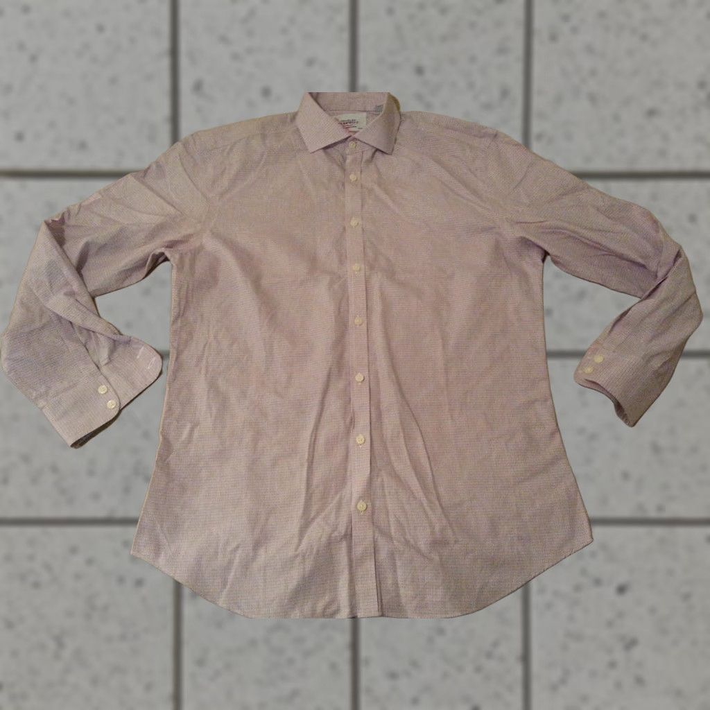 Charles Tyrwhitt Mens Charles Tyrwhitt Dress Shirt 16.5 34 Slim Red Cotton Shirt Mens Womens? Size 46R - 1 Thumbnail