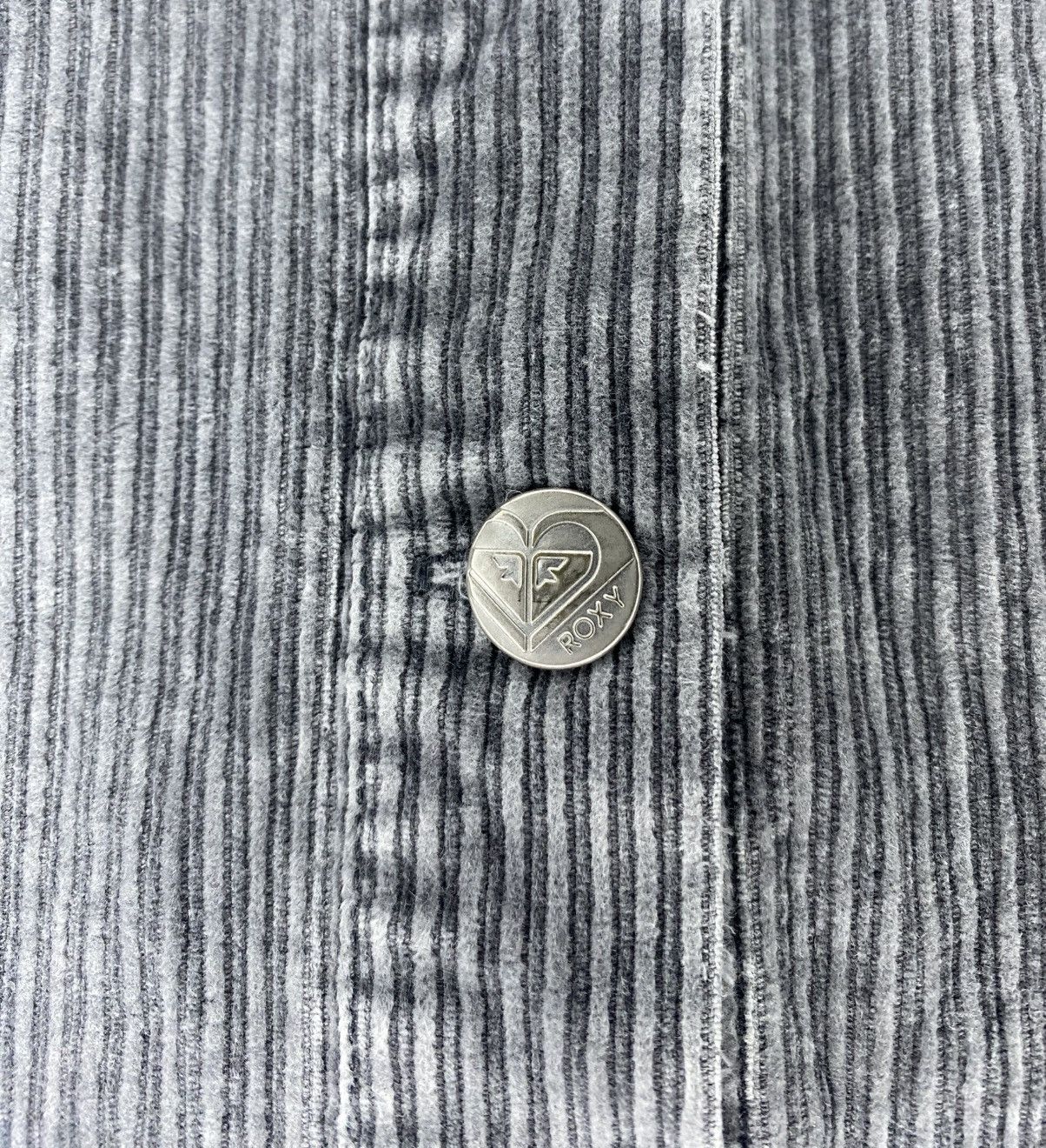 Other Roxy Corduroy Chore Coat Shirt Jacket Silver Buttons Shacket Size L / US 10 / IT 46 - 2 Thumbnail