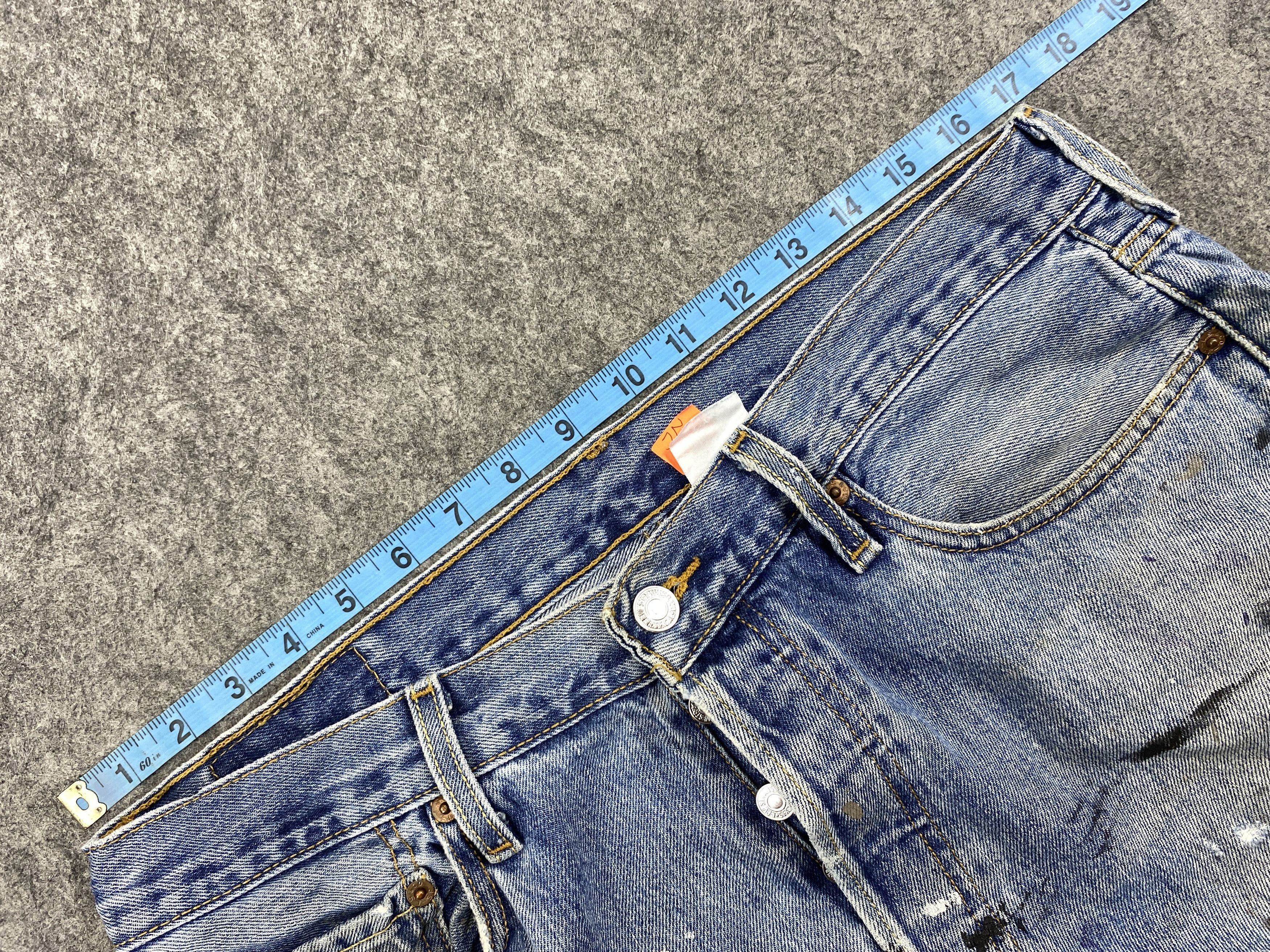 Japanese Brand Dirty Used Blue Vintage Levi's 501 Jeans 34x32.5 - JN1622 Size US 34 / EU 50 - 5 Thumbnail