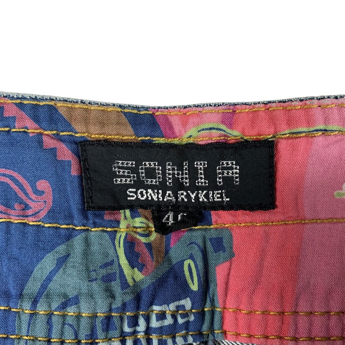 Sonia Rykiel × Vintage Vintage SONIA RYKIEL women flared reconstructed blue jeans Size 30" / US 8 / IT 44 - 3 Thumbnail