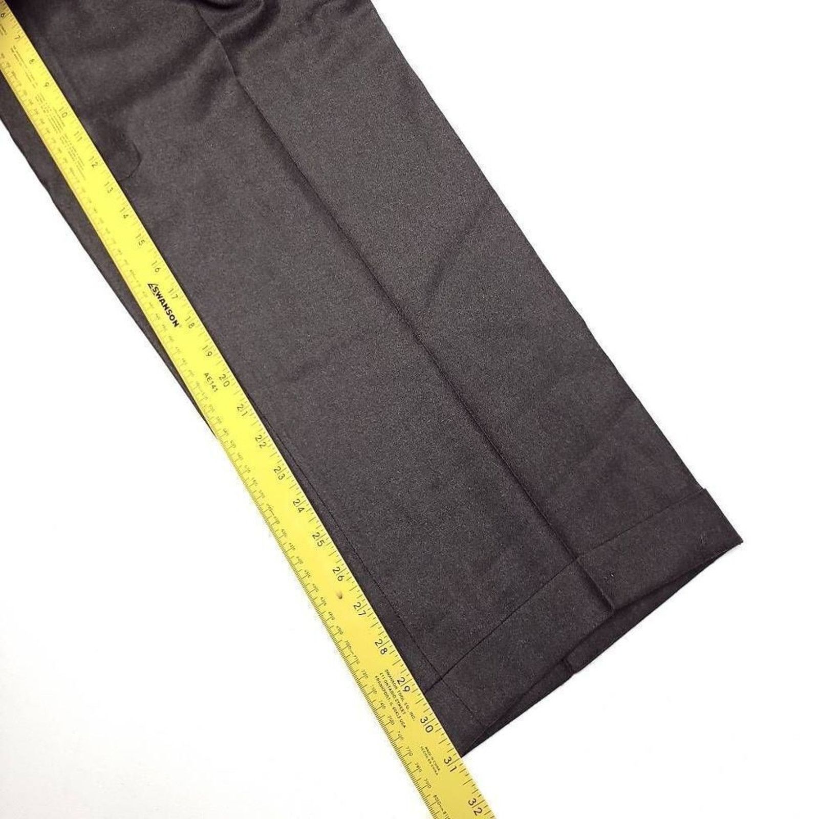 Canali Canali Wool Dress Pants Mens 33x31 Tallia Super 120 Brown Size US 33 - 4 Thumbnail