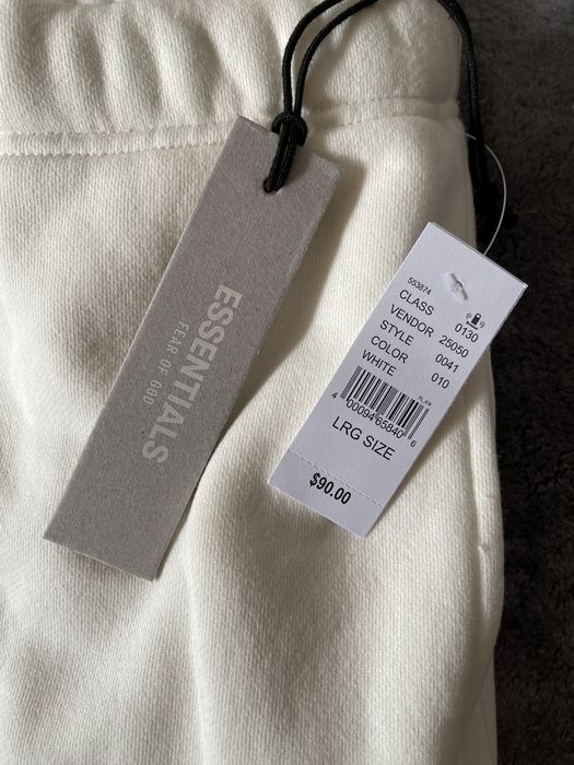 Pacsun Fear of God Essential Sweatpants White (L) | Grailed