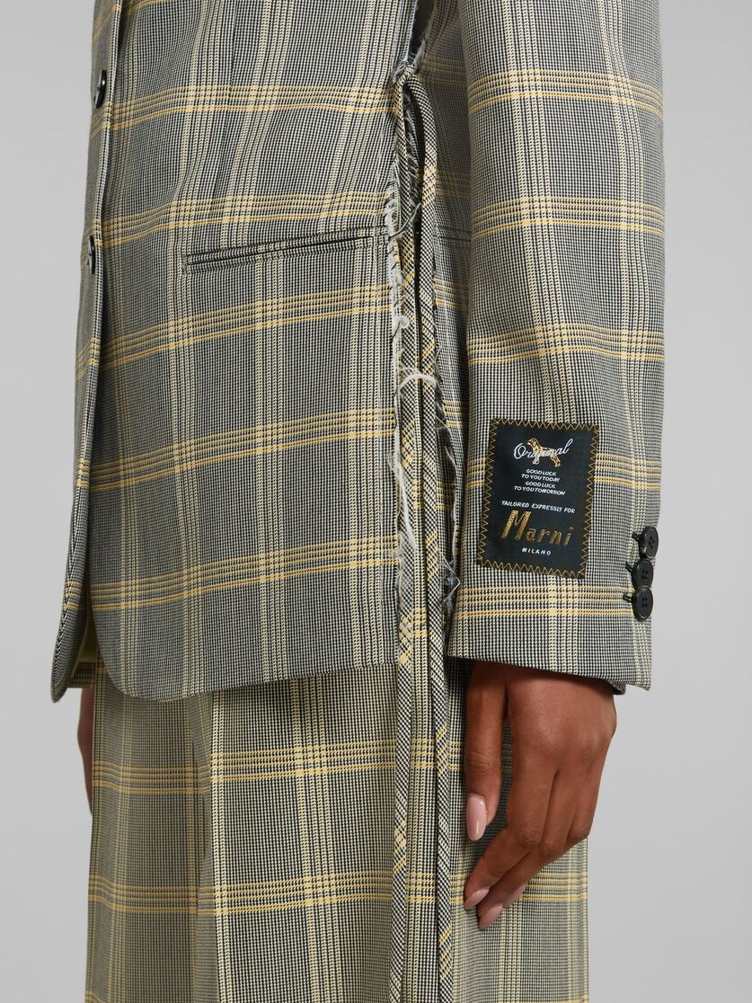 Marni o1y1025 Checked Blazer in Gray/Yellow Size M / US 6-8 / IT 42-44 - 3 Thumbnail