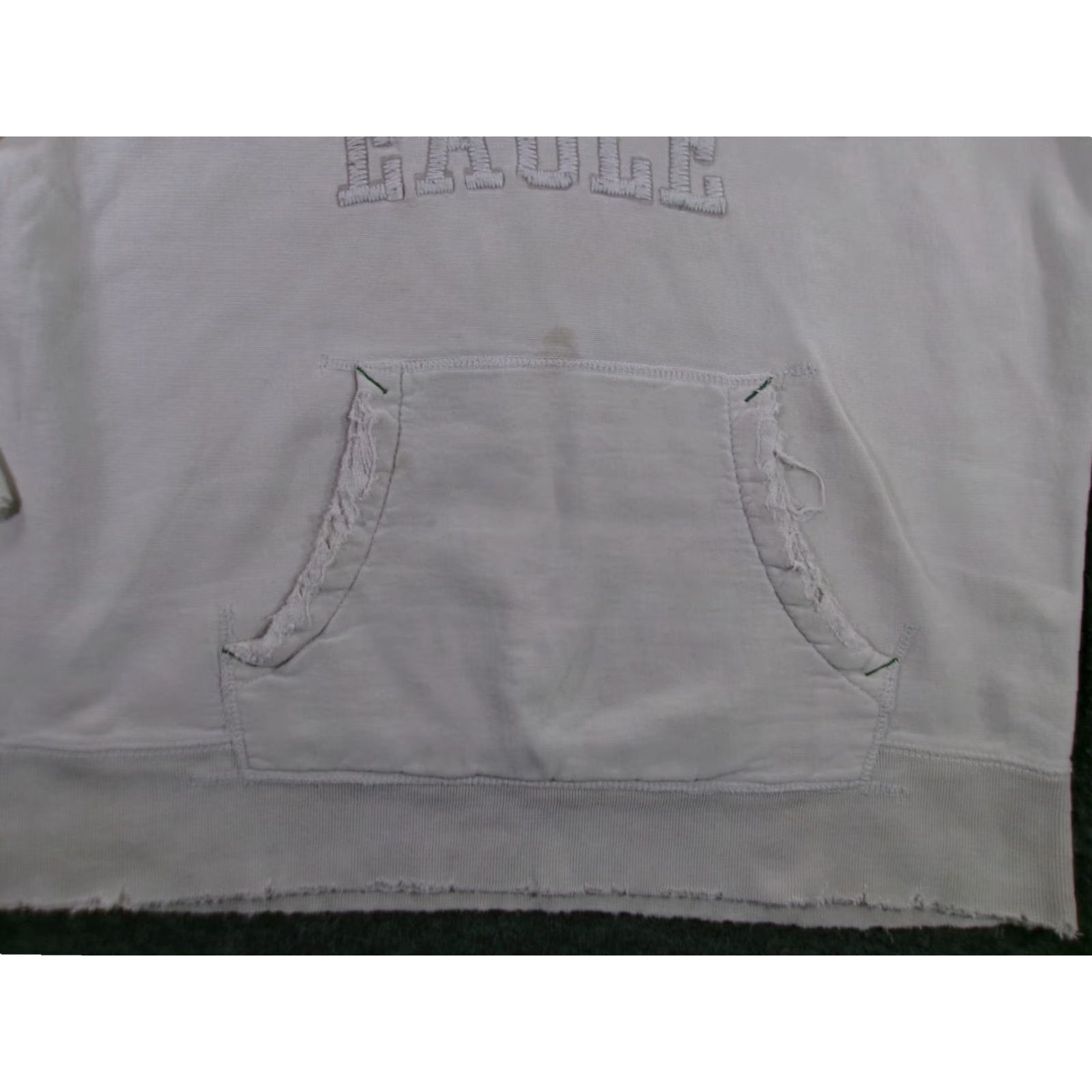 American Eagle Outfitters VINTAGE American Eagle Hoodie Men XL White Quarter Zip Solid Fleece 90s Classic Grunge Size US XL / EU 56 / 4 - 5 Thumbnail