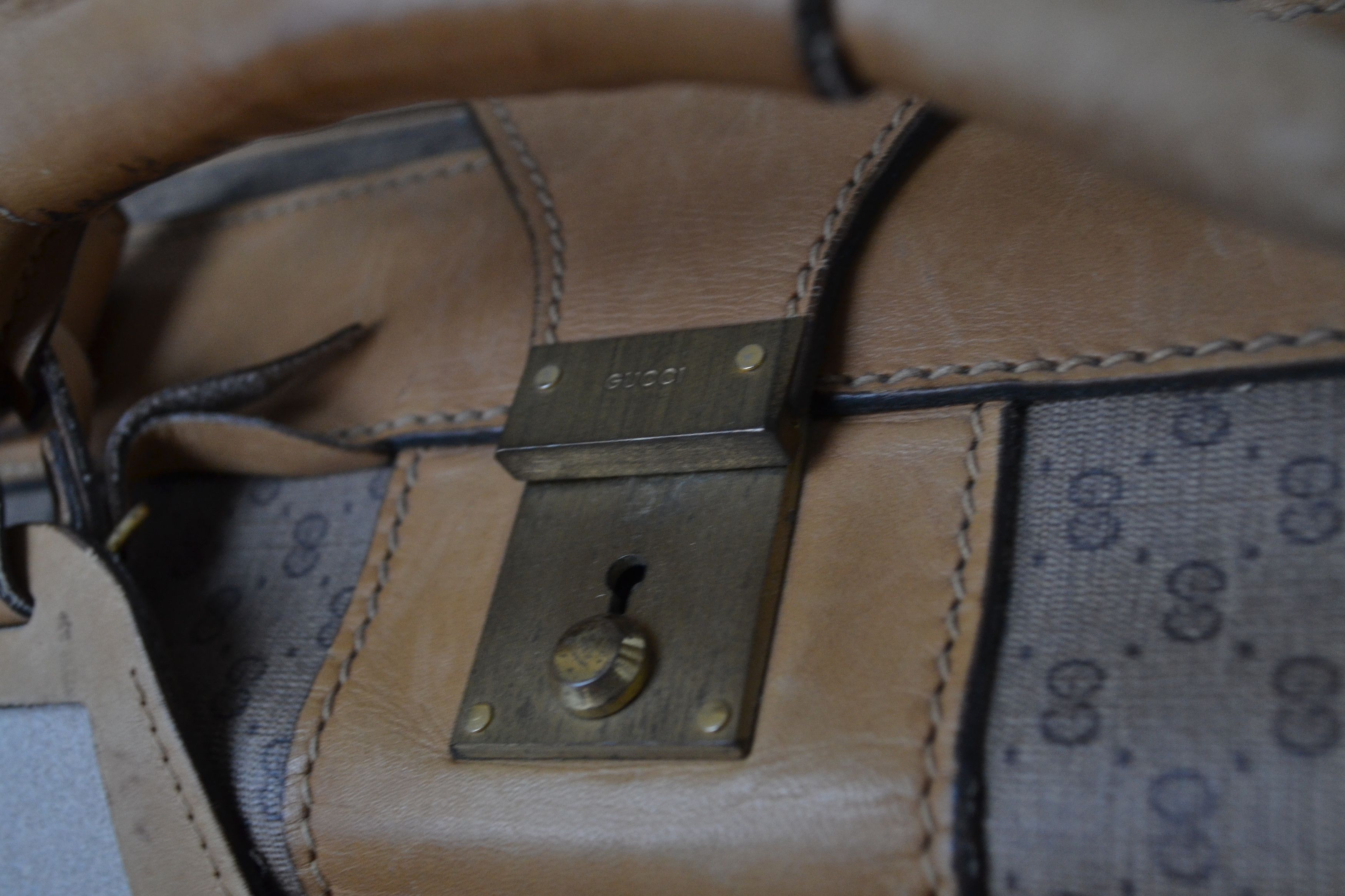 Gucci GUCCI Luggage Bag Monogram GG Logo Suitcase Brown Leather Size ONE SIZE - 8 Thumbnail
