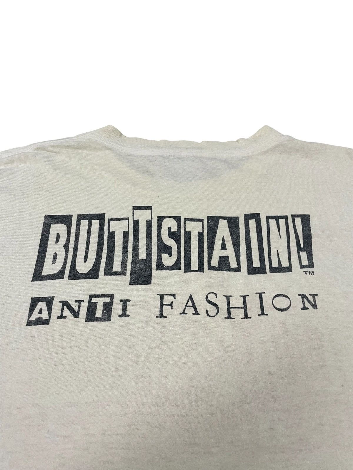 Vintage Vintage BUTTSTAIN! ANTI FASHION Dont Be A PU$$Y Wear Tshirt Size US L / EU 52-54 / 3 - 4 Thumbnail