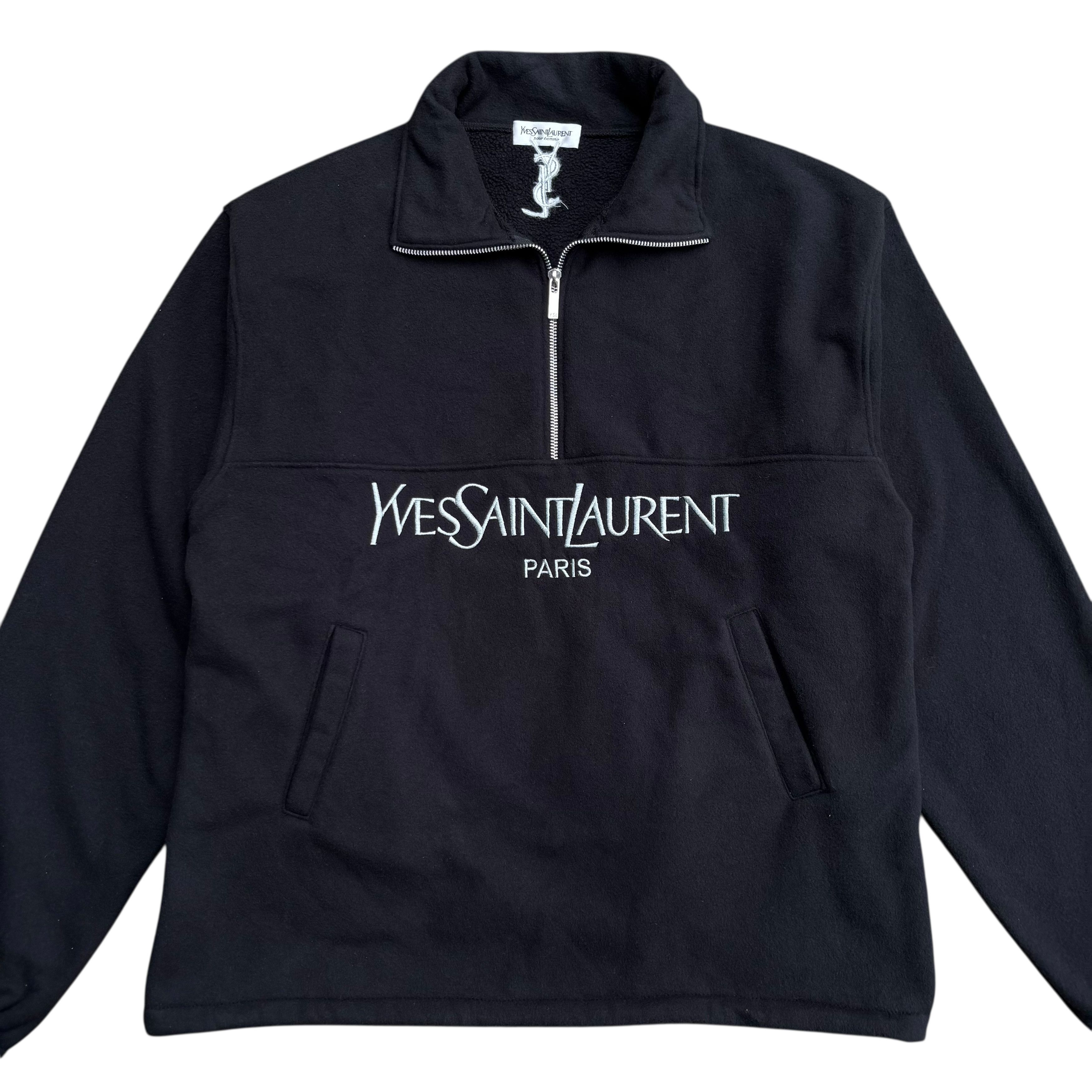 Yves Saint Laurent Vintage Yves Saint Laurent Half Zip Jacket Size US L / EU 52-54 / 3 - 3 Thumbnail