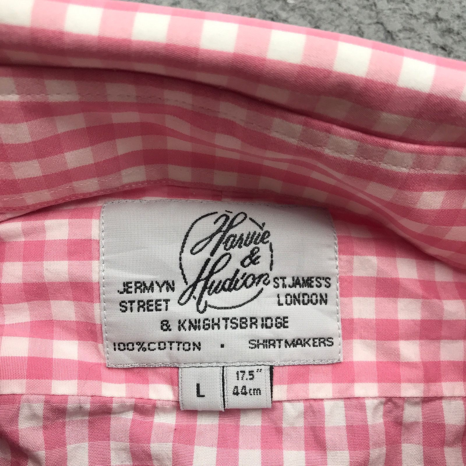Other Harvie & Hudson Dress Button Shirt Men Large Gingham Pink Size US L / EU 52-54 / 3 - 4 Thumbnail