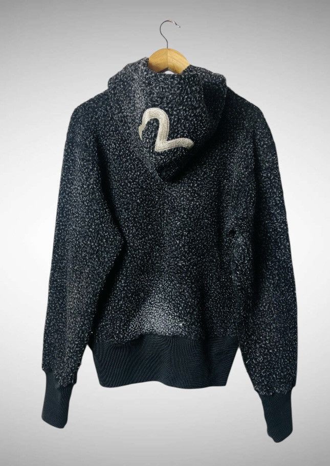 Evisu Vintage Evisu Sherpa Fleece Zip-Up Hoodie - Charcoal Marl Size US L / EU 52-54 / 3 - 3 Thumbnail