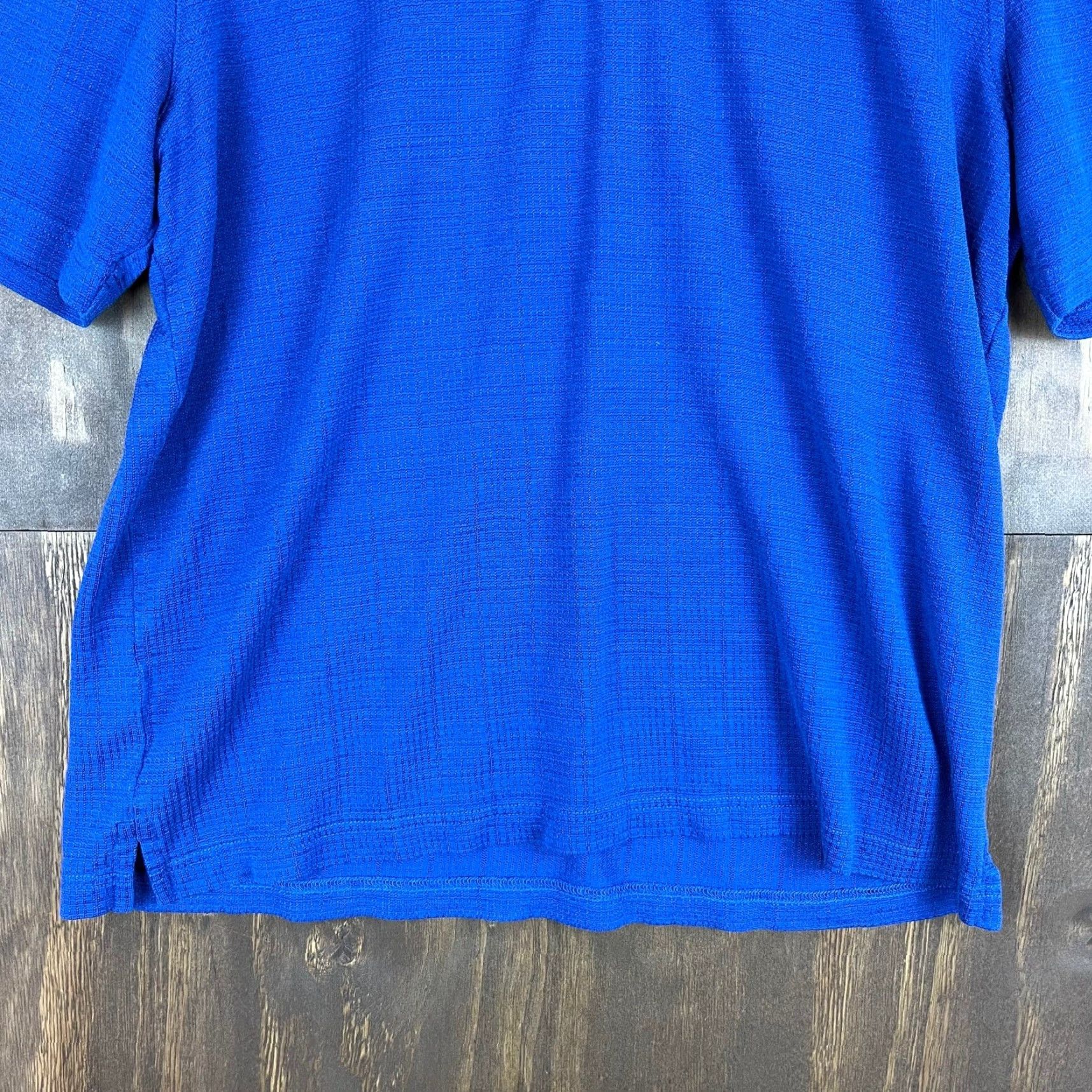 Vintage VINTAGE Jhane Barnes Polo Shirt Mens Blue Silk & Spandex Short Sleeve M Casual Wear 38 in Chest Knit Pattern 90s Mens Size US M / EU 48-50 / 2 - 5 Thumbnail