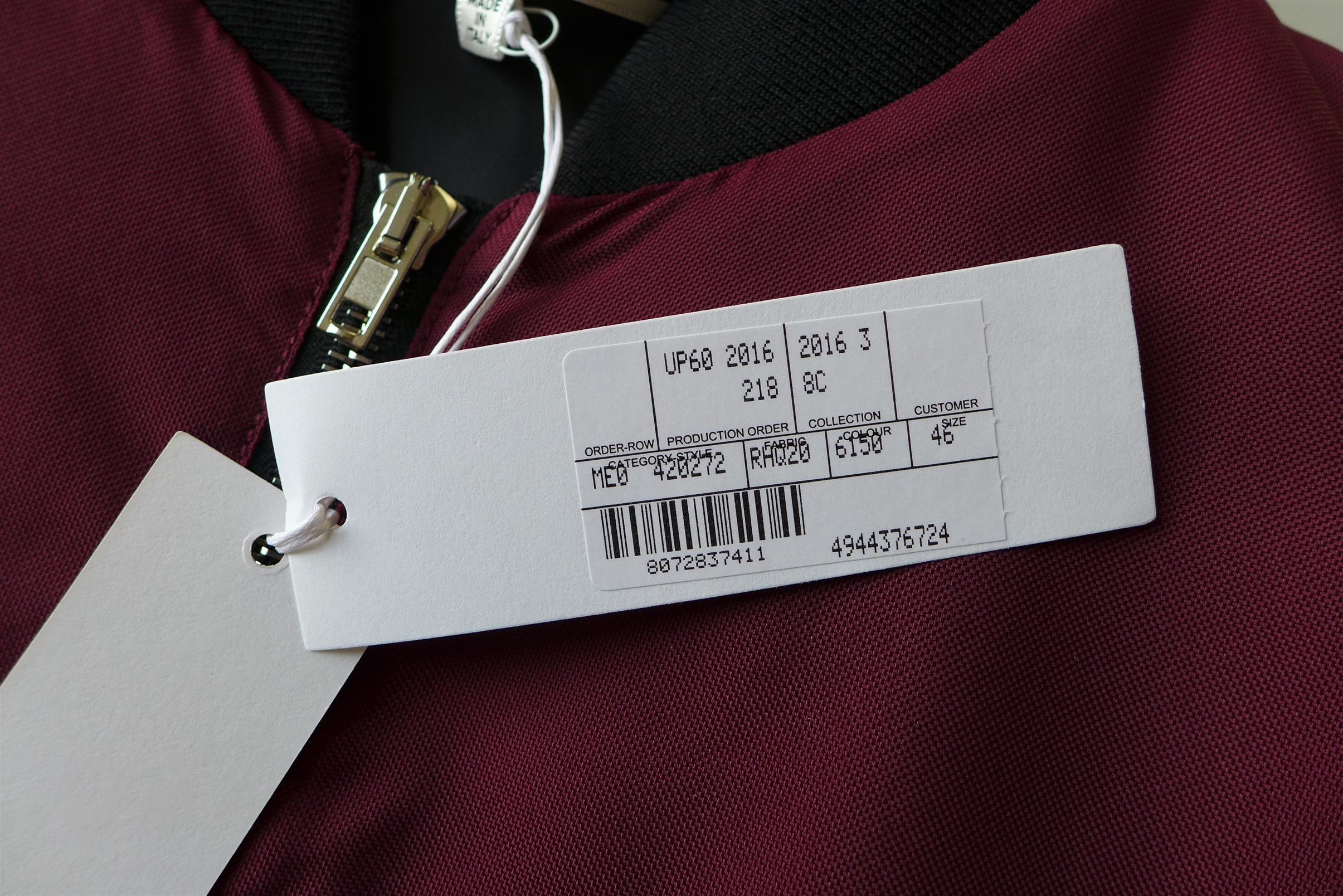 Alexander McQueen McQueen McQ Hybrid MA Bomber Jacket - Burgundy Size US S / EU 44-46 / 1 - 8 Thumbnail