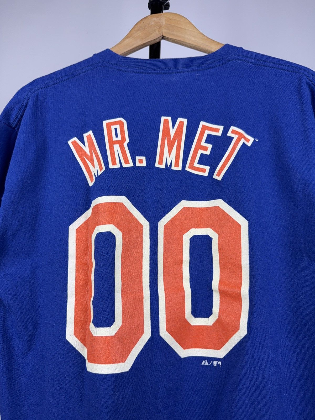 MLB × Vintage Crazy Vintage Majestic Mets Mr. MET T Shirt MLB Size US L / EU 52-54 / 3 - 5 Thumbnail