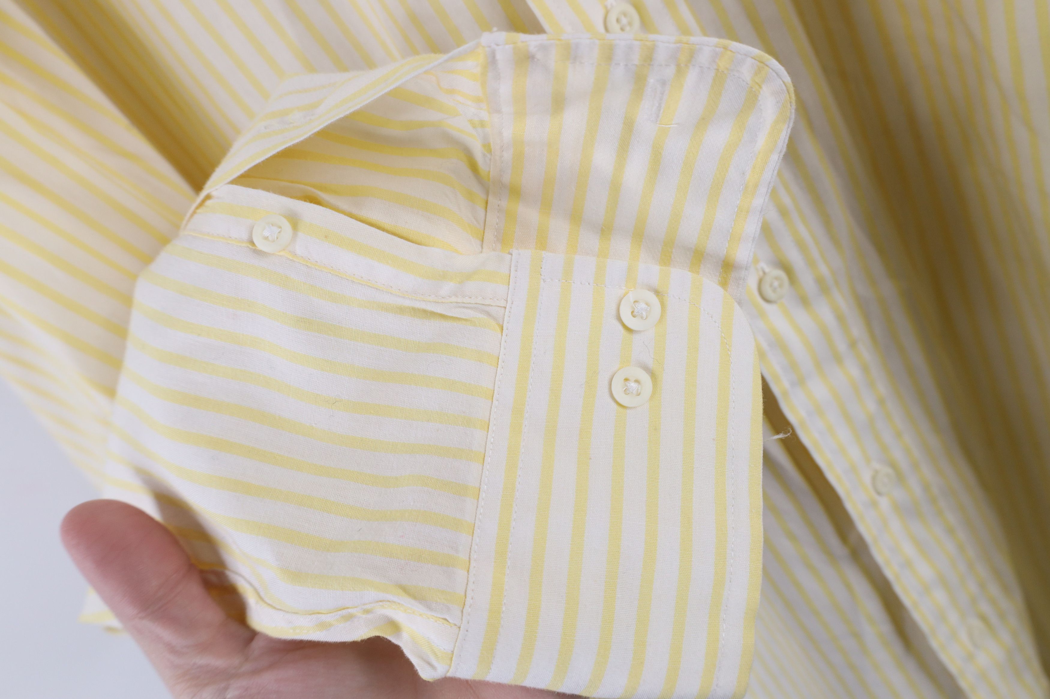 Lands' End × Vintage Vintage 90s Lands End Collared Button Down Shirt Yellow Size US M / EU 48-50 / 2 - 10 Thumbnail