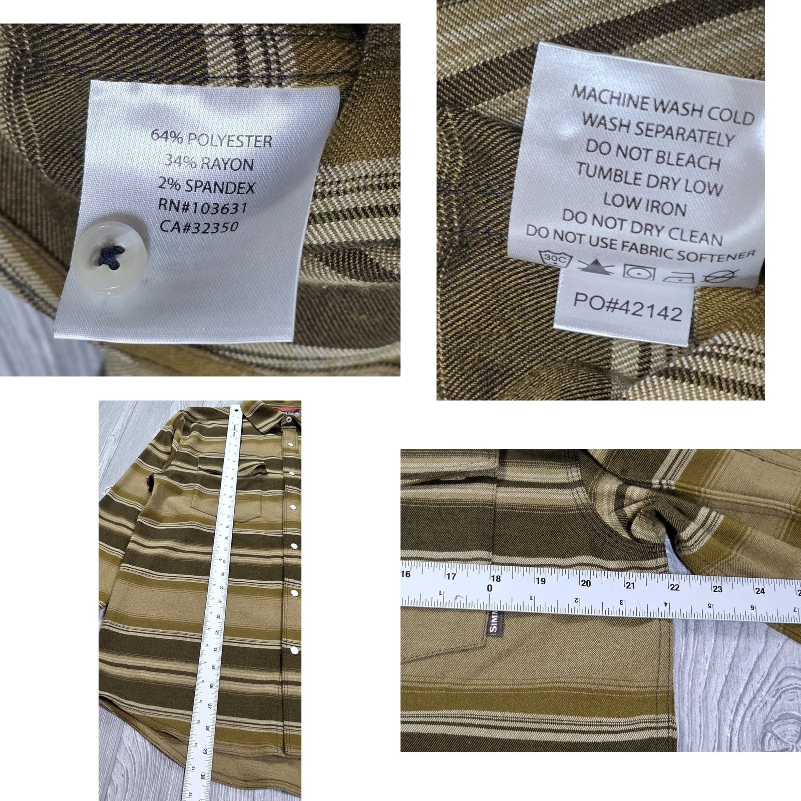 Vintage Simms Gallatin Flannel Shirt Mens M Brown Stripe Pearl Snap Western Fishing Soft Size US M / EU 48-50 / 2 - 8 Thumbnail