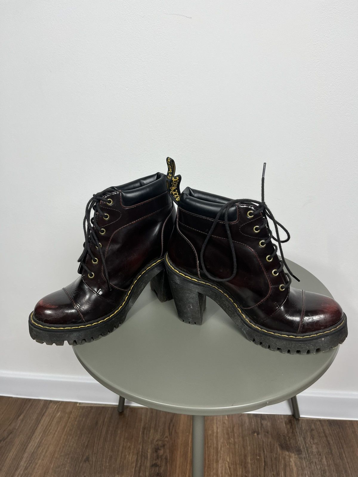 Dr. Martens Dr. Martens Averil Heeled Boots UK 4 EU 37 US 6 Burgundy Size US 6 / IT 36 - 11 Thumbnail