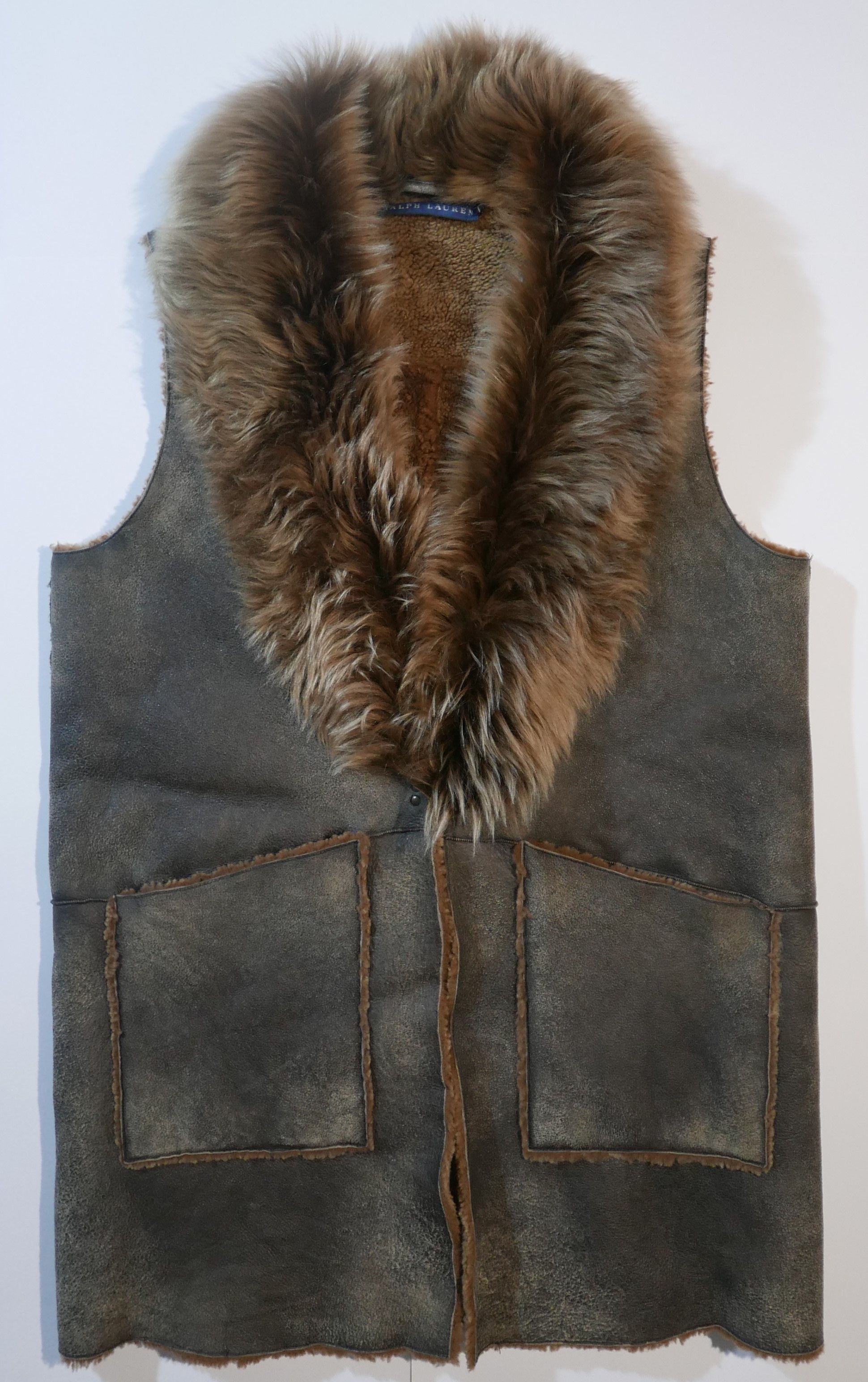 Ralph Lauren Blue Label Ralph Lauren Blue Label Vest Jacket Leather Shearling Fur L Size L / US 10 / IT 46 - 1 Thumbnail