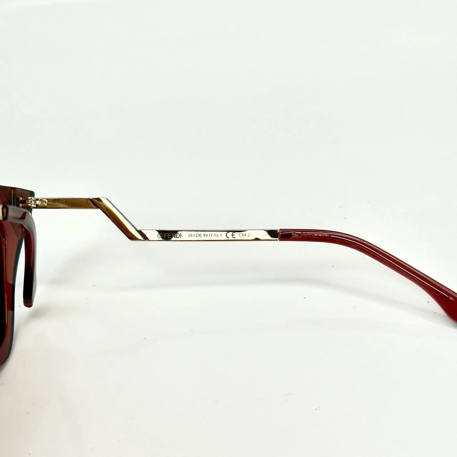 Fendi FENDI FF0060 0060 IRIDIA Red Translucent Gold Sunglasses Size ONE SIZE - 3 Thumbnail